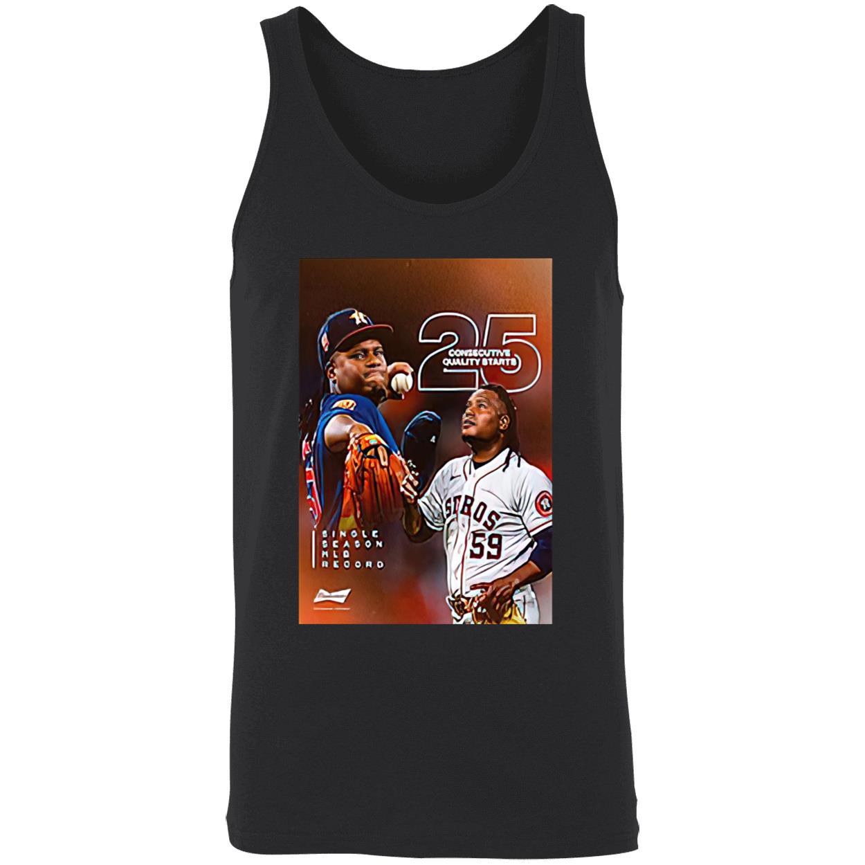 Houston Astros Framber Valdez 25 Consecutive Quality Starts Shirt Houston Astros Framber Valdez 25 Consecutive Quality Starts Shirt