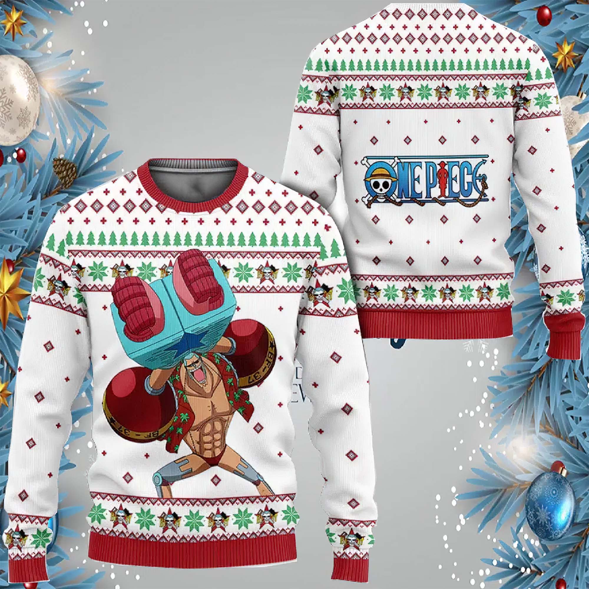 Franky Anime Ugly Christmas Sweater Franky Anime Ugly Christmas Sweater