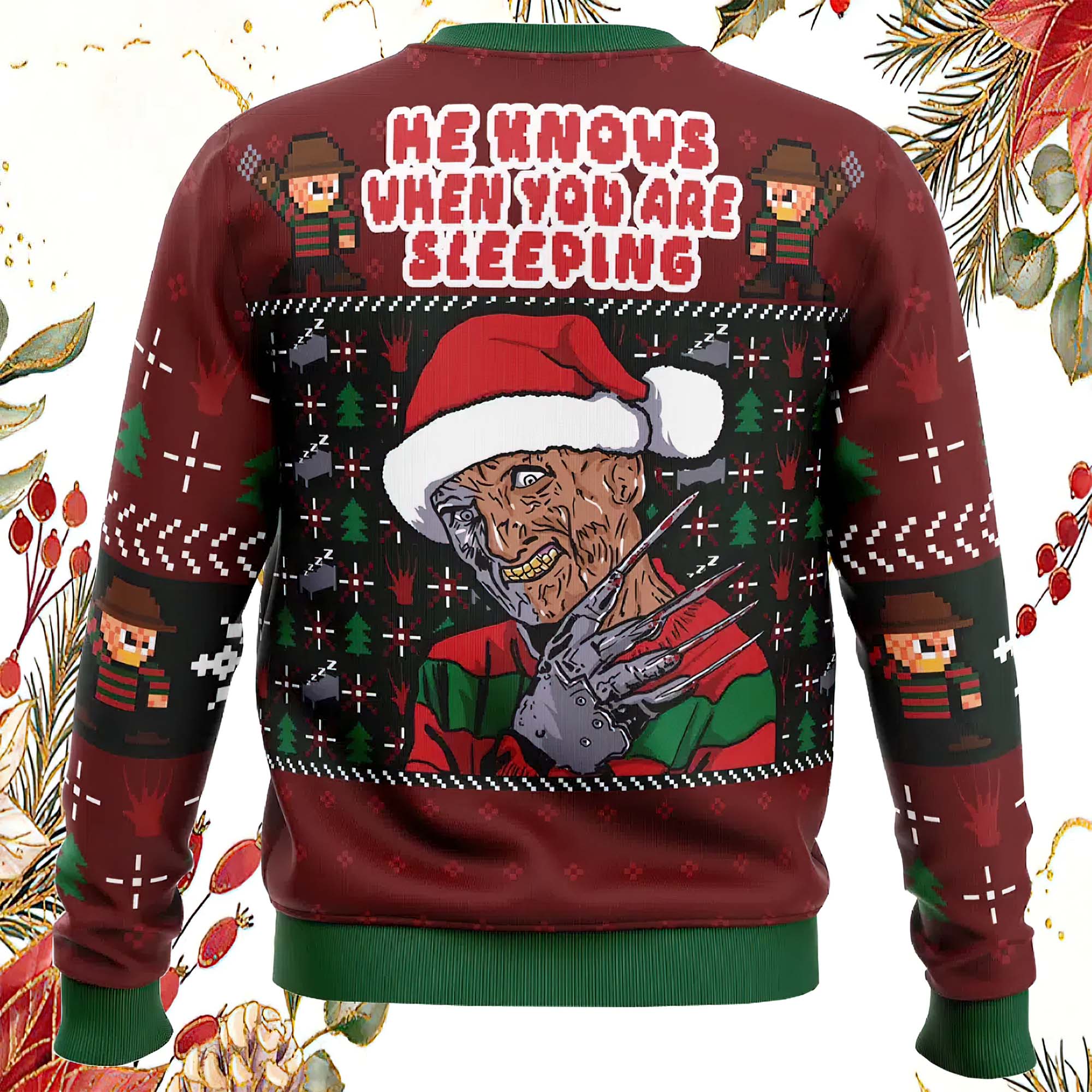 Fred Claws Christmas Freddy Krueger Ugly Christmas Sweater Fred Claws Christmas Freddy Krueger Ugly Christmas Sweater