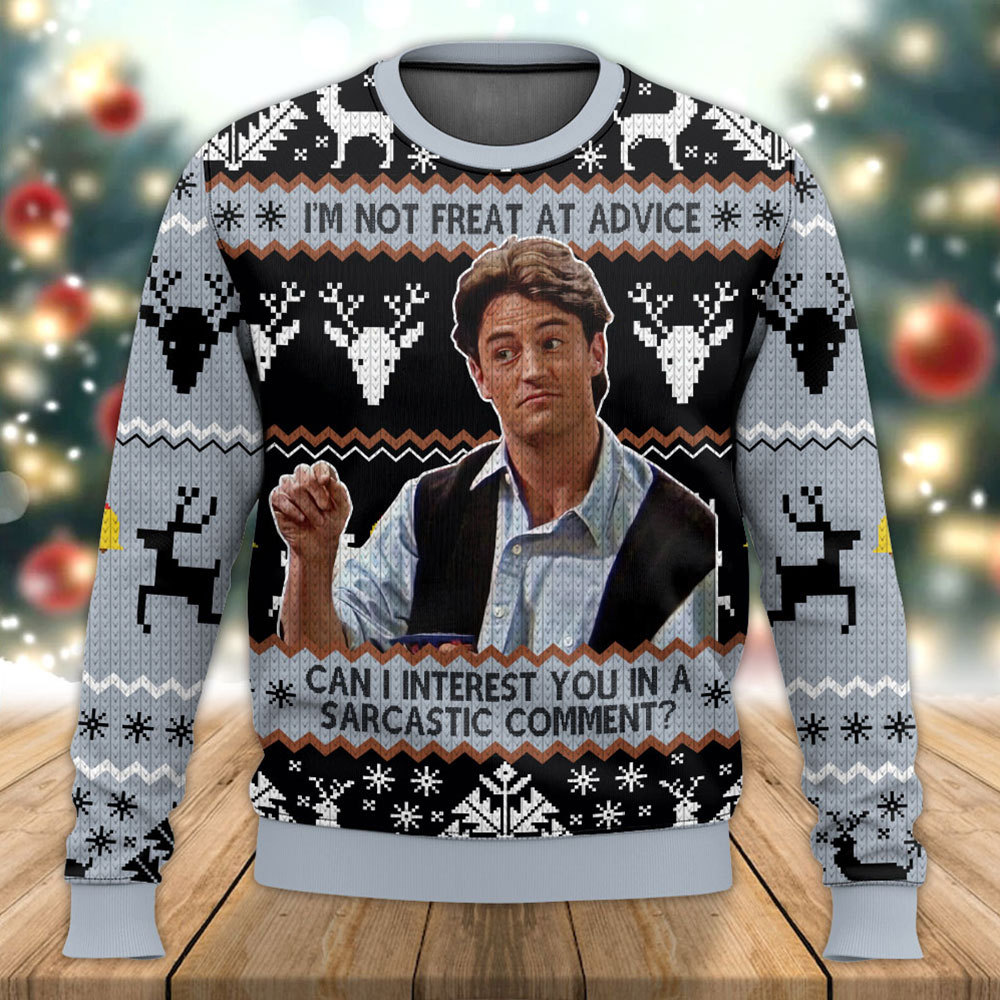 Friends Funny Chandler Bing Im Not Great At Advice Ugly Sweater Friends Funny Chandler Bing Im Not Great At Advice Ugly Sweater