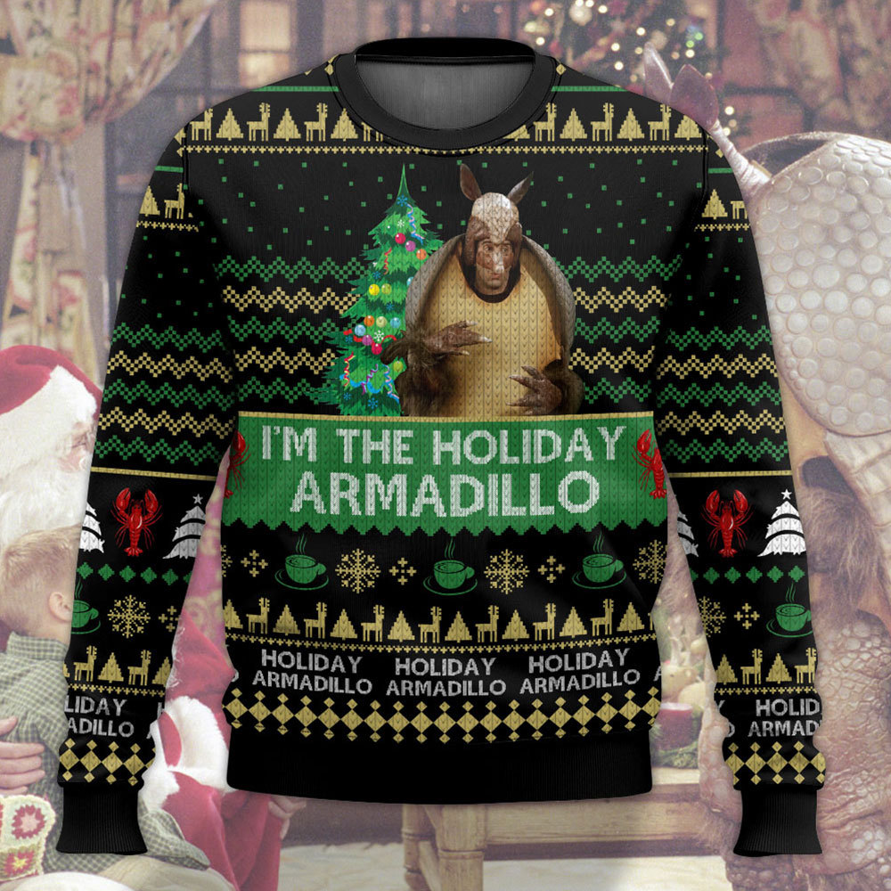 Friends Im The Holiday Armadillo Ross Ugly Christmas Sweater