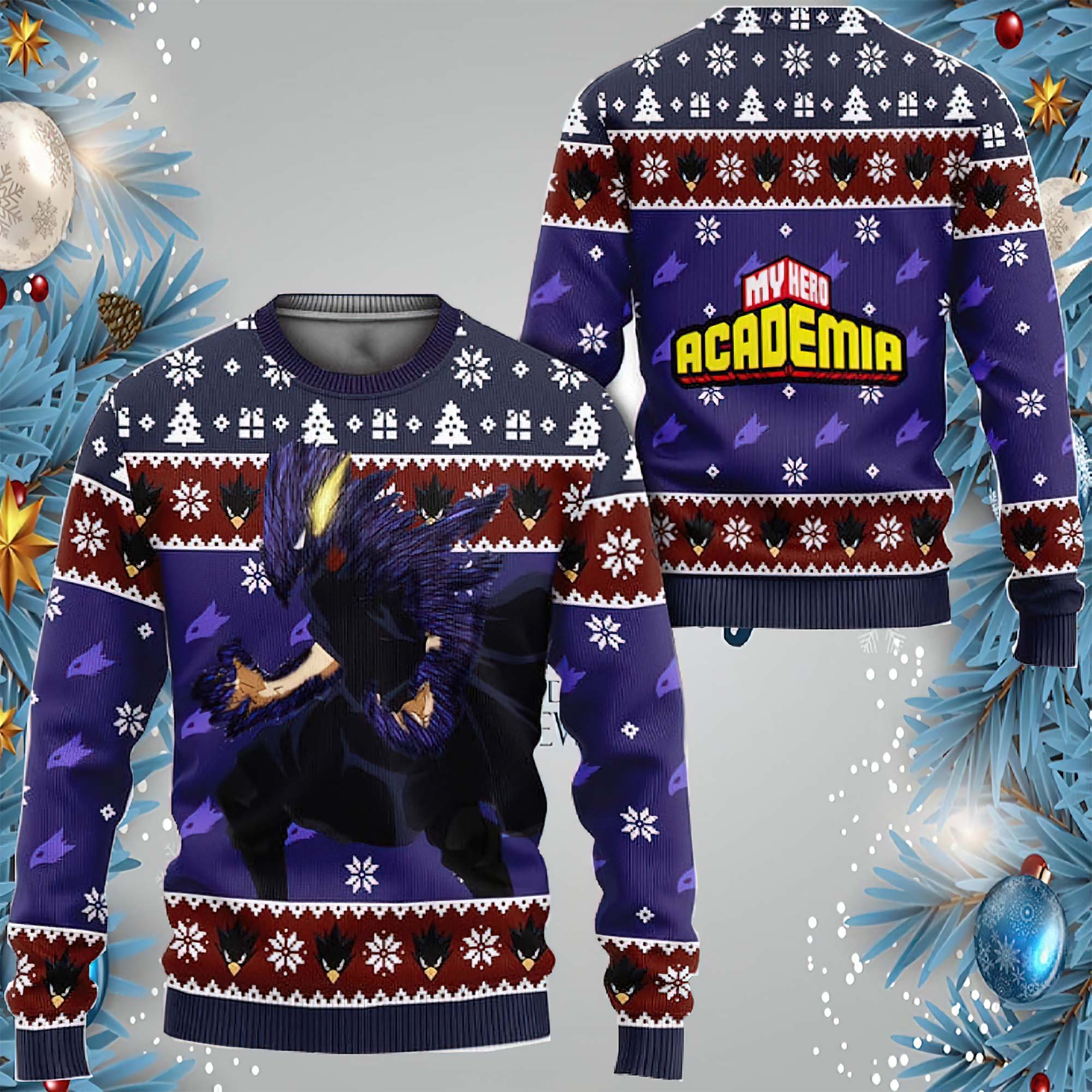 Fumikage Tokoyami Anime Ugly Christmas Sweater