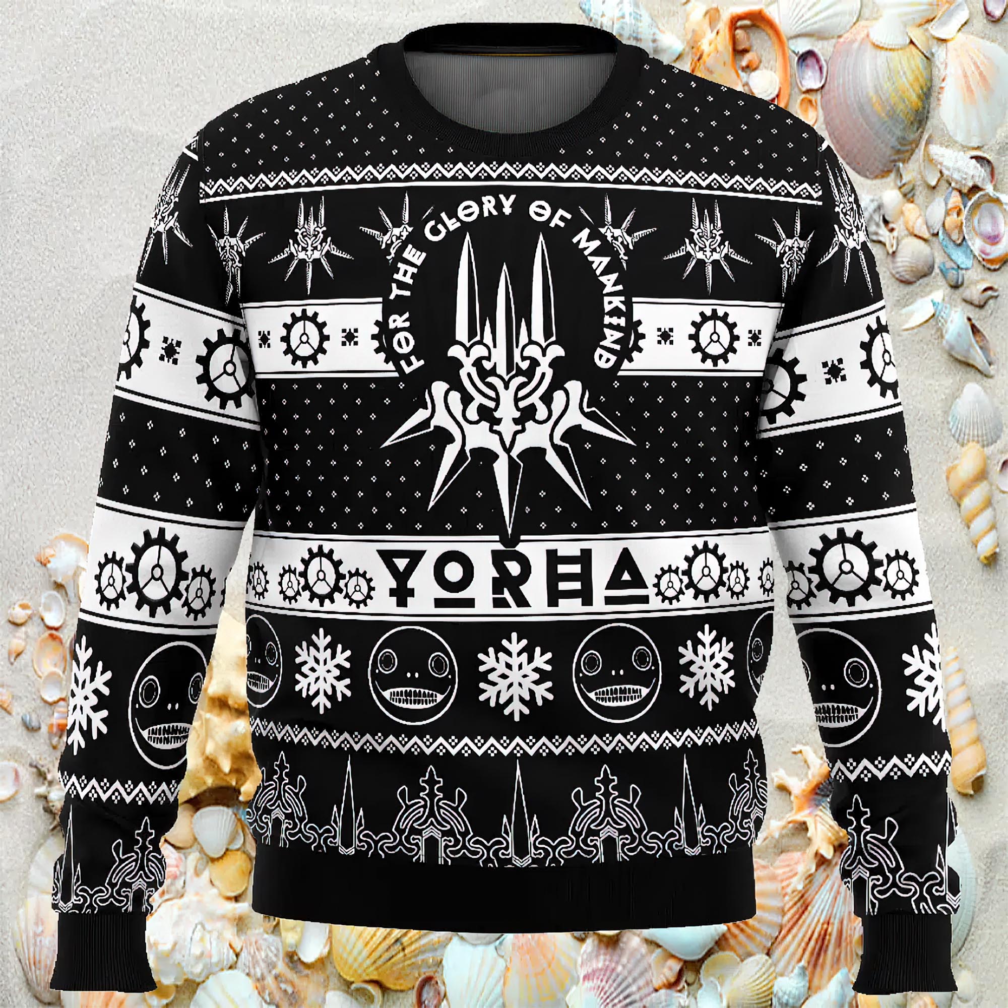 Game Of Yorha Nier Automata Ugly Christmas Sweater Game Of Yorha Nier Automata Ugly Christmas Sweater