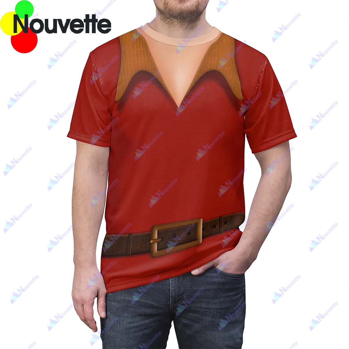Gaston Beauty The Beast Villain Costume Shirt