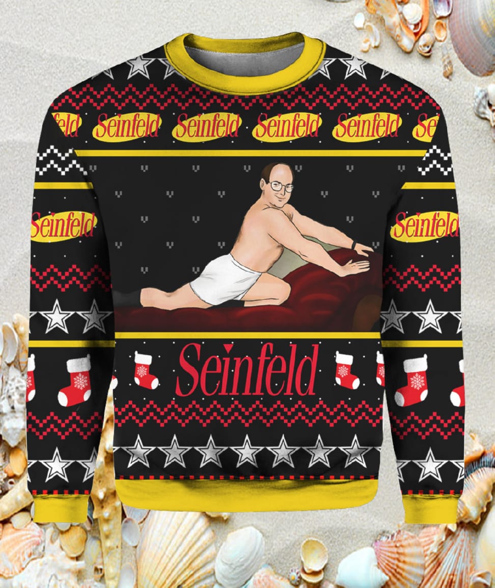 George Costanza Seinfeld Ugly Christmas Sweater George Costanza Seinfeld Ugly Christmas Sweater