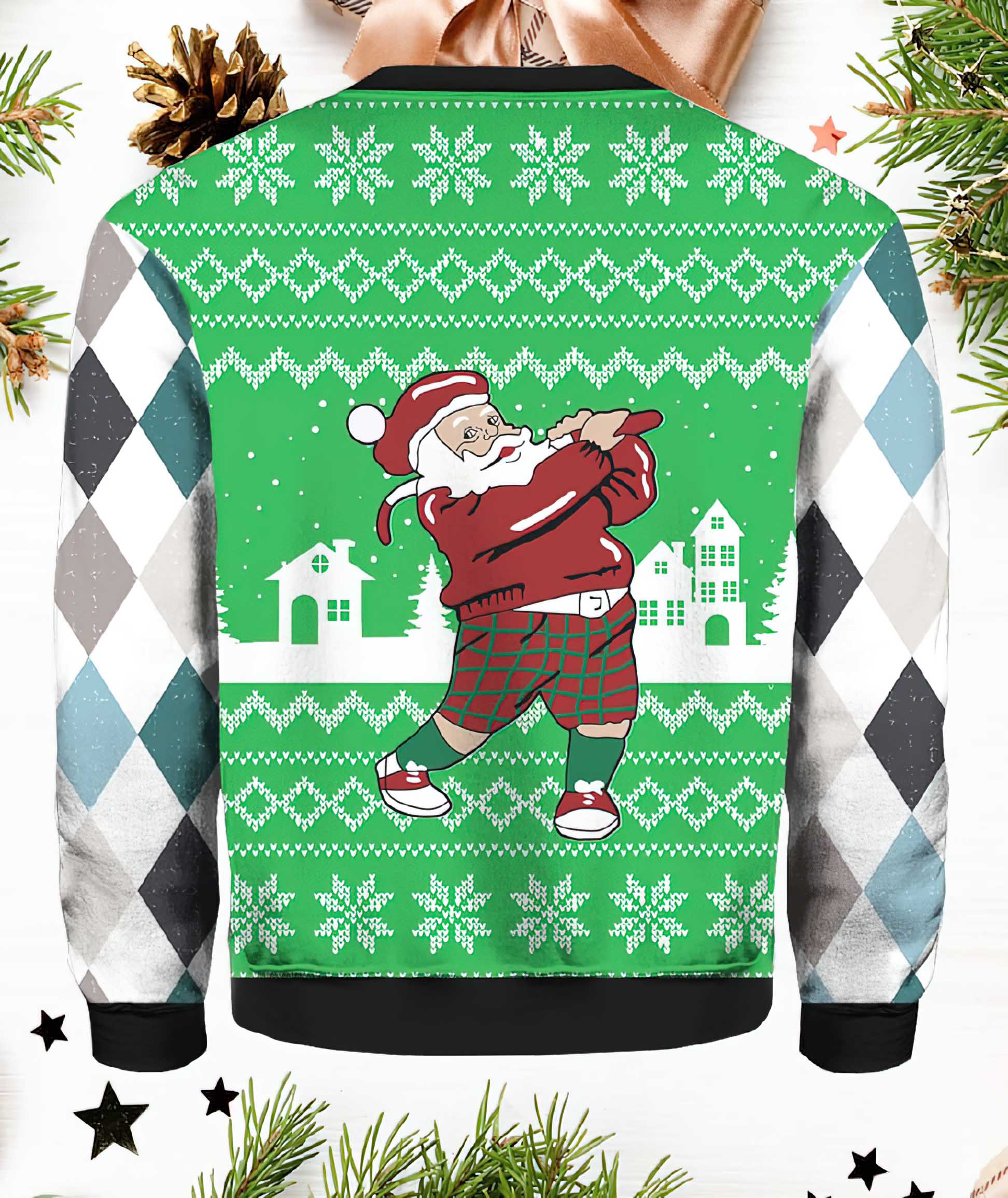 Golfer Santa Ugly Christmas Sweater Golfer Santa Ugly Christmas Sweater