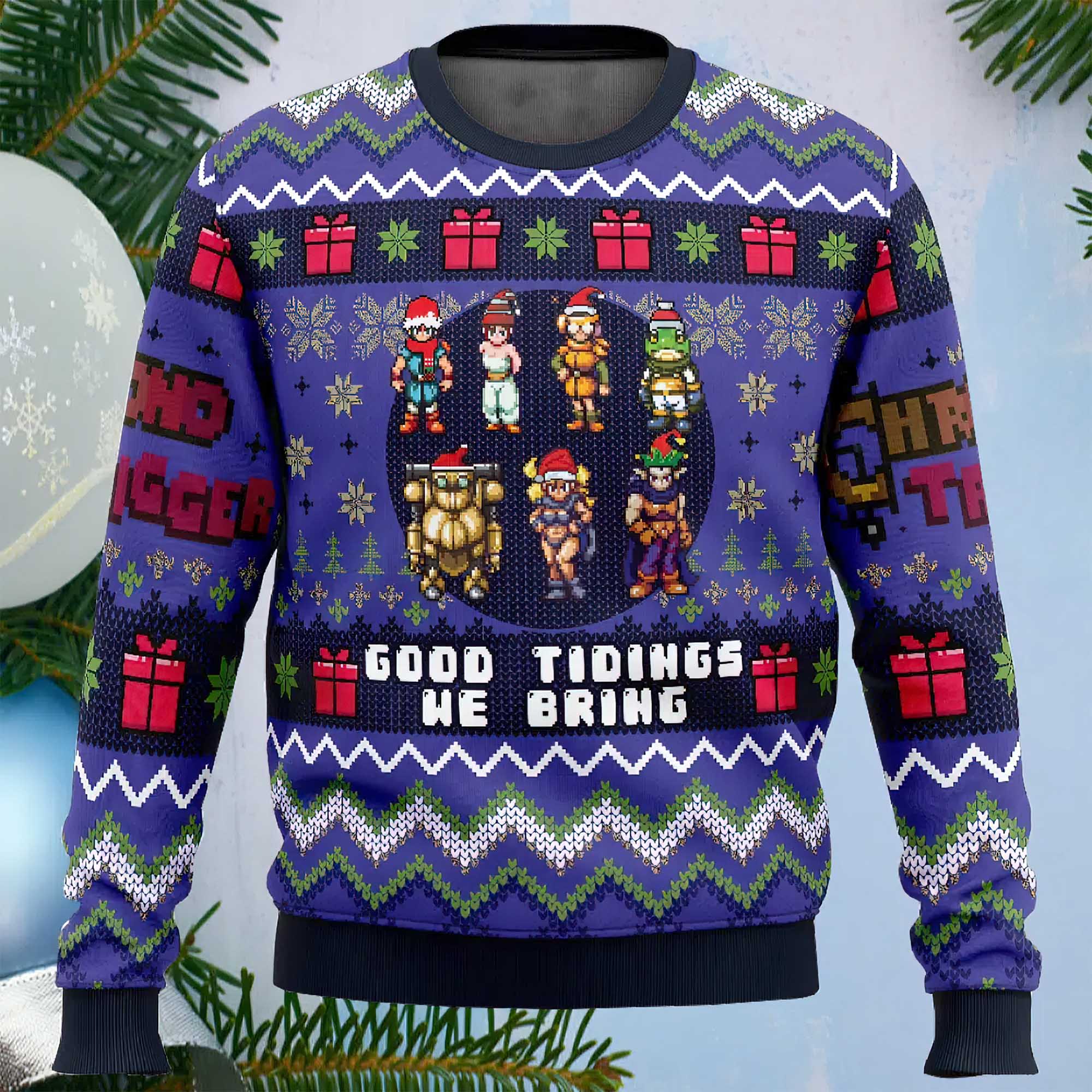 Good Tidings We Bring Chrono Trigger Ugly Christmas Sweater Good Tidings We Bring Chrono Trigger Ugly Christmas Sweater