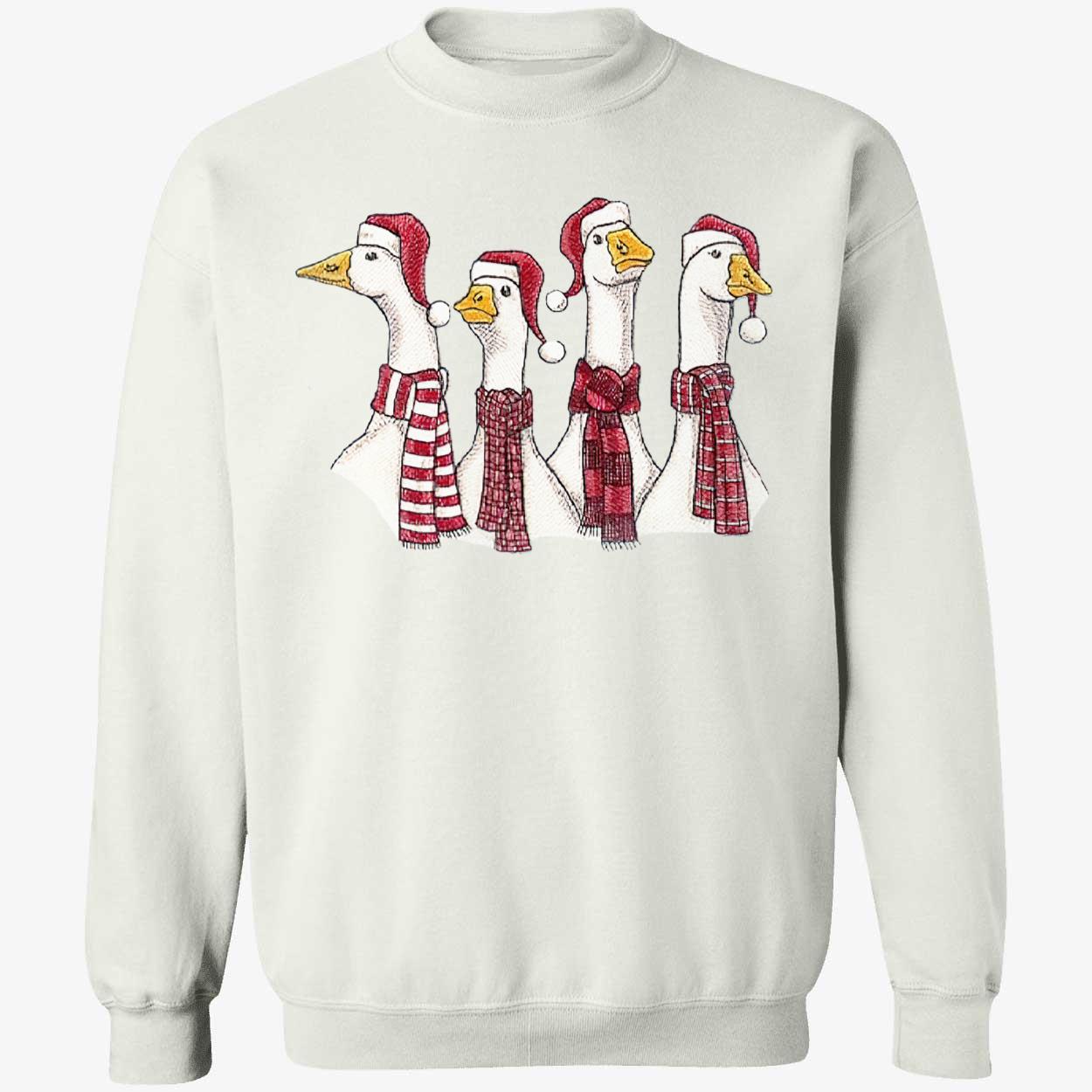 Goose Christmas Geese Crew Neck Sweater
