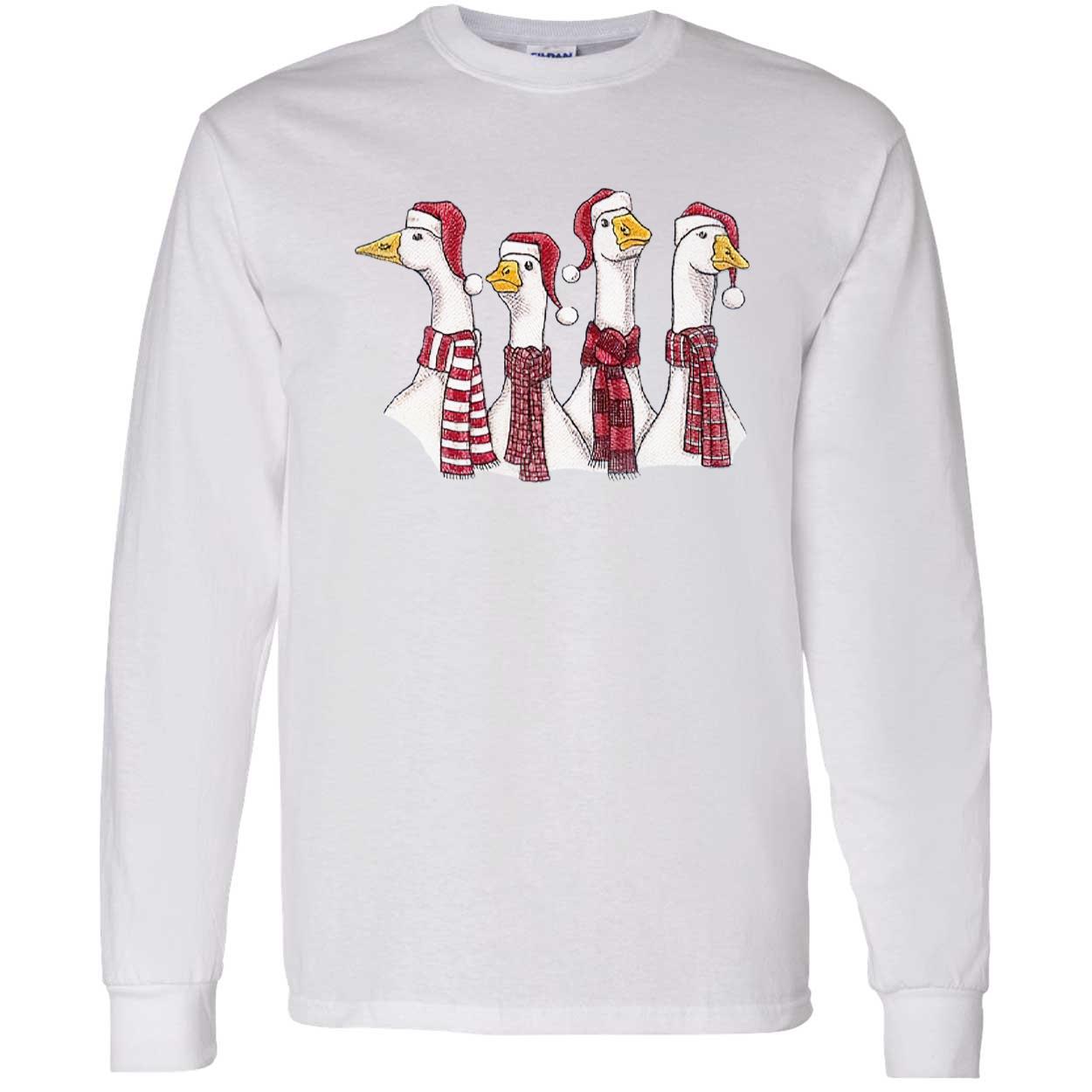 Goose Christmas Geese Crew Neck Sweater Goose Christmas Geese Crew Neck Sweater