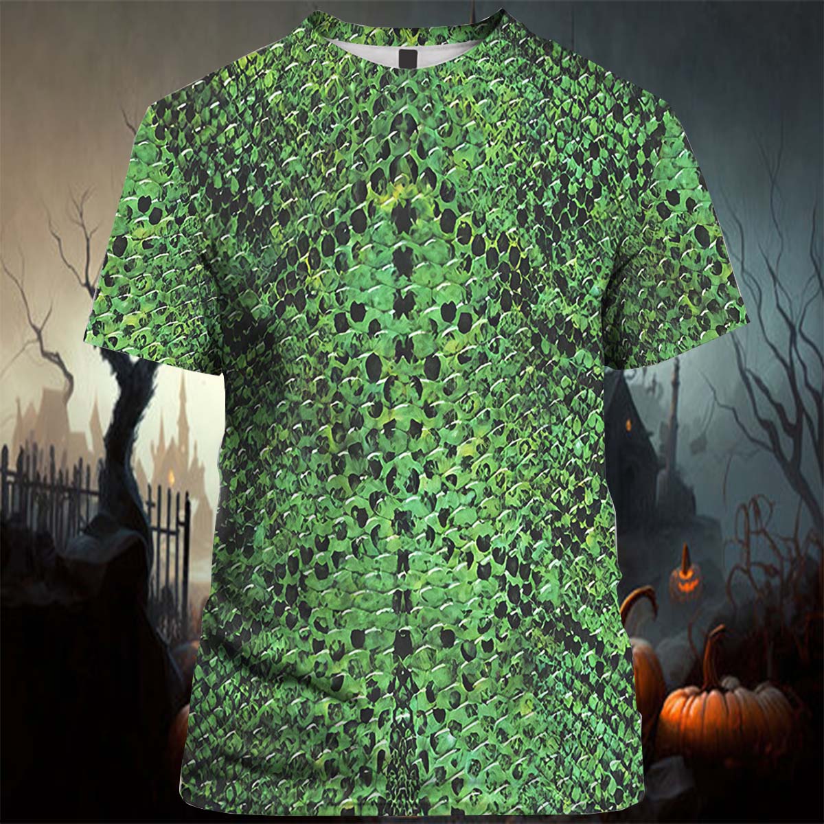 Halloween Green Snake Snakeskin Costume Shirt Halloween Green Snake Snakeskin Costume Shirt