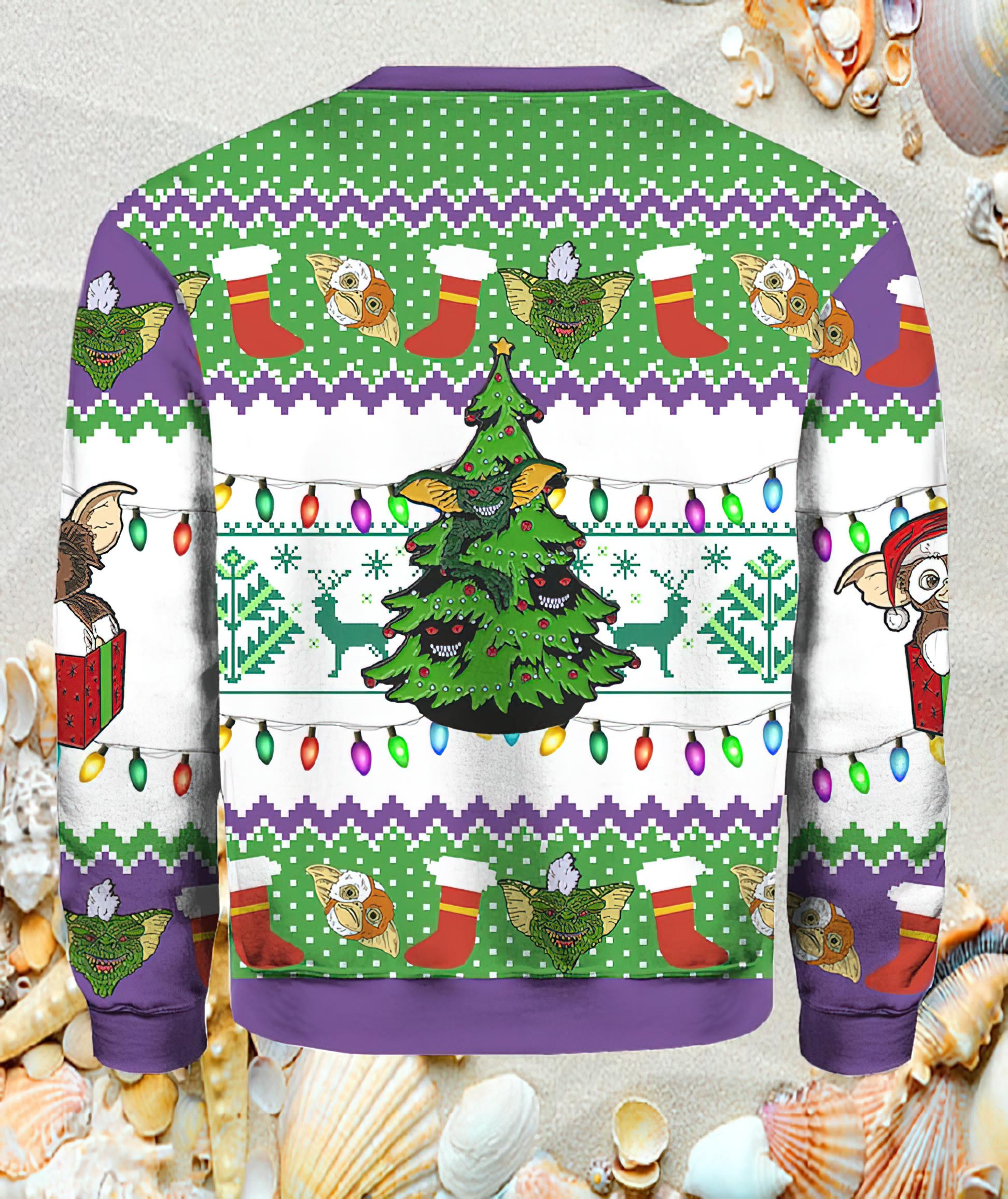 Gremlins Purple Ugly Christmas Sweater Gremlins Purple Ugly Christmas Sweater