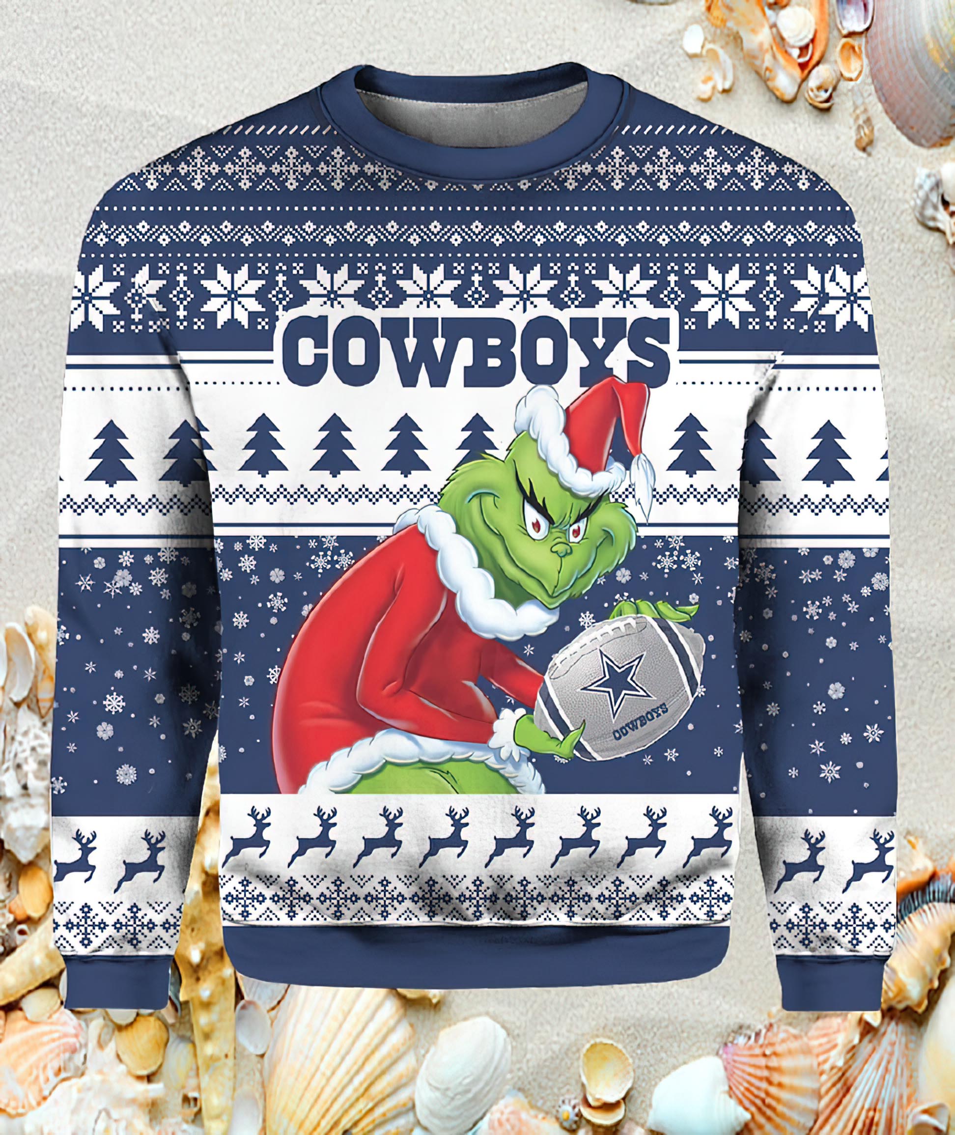 Grnch Cowboys Ugly Christmas Sweater Grnch Cowboys Ugly Christmas Sweater