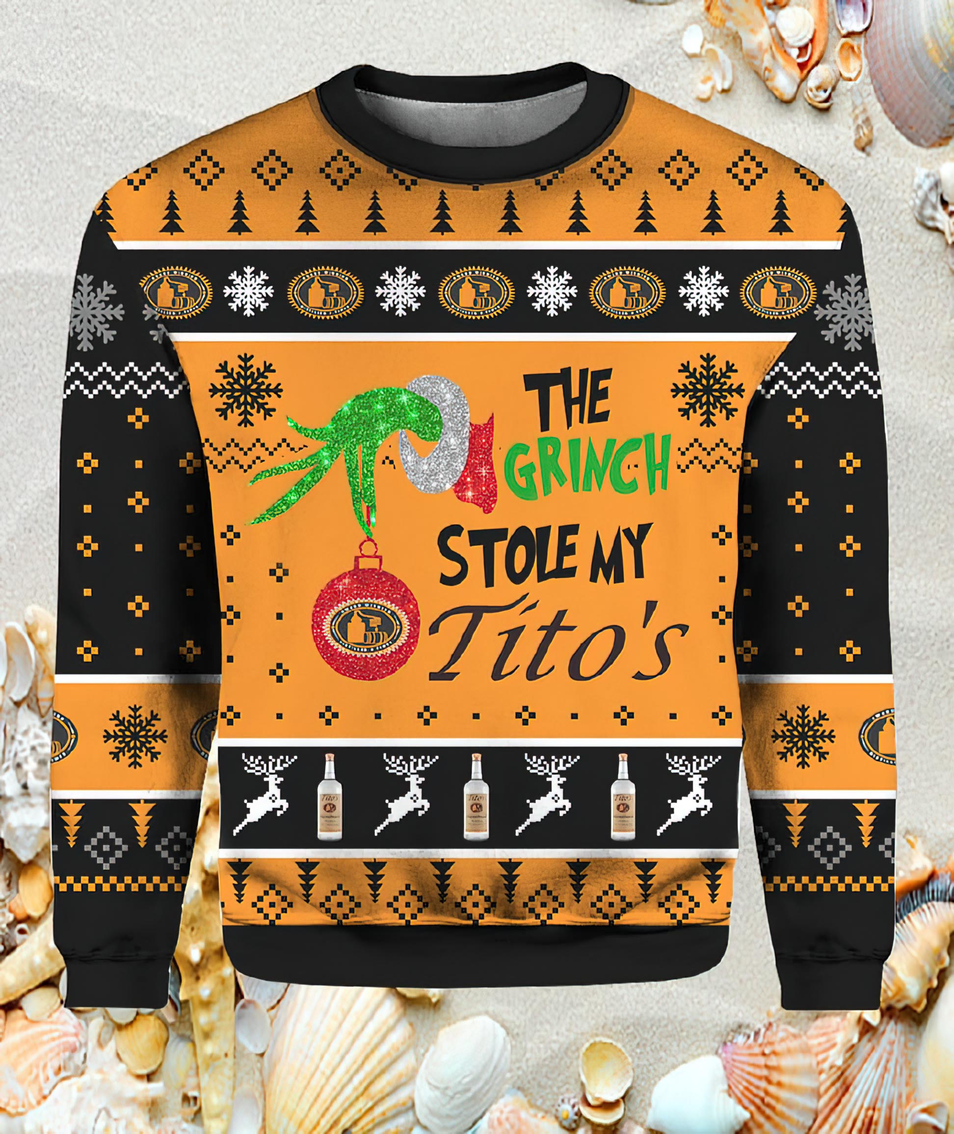 Grnch Stole Tito’S Ugly Christmas Sweater Grnch Stole Tito’S Ugly Christmas Sweater