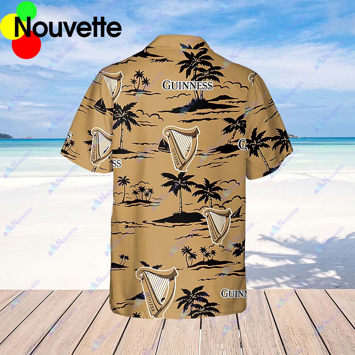 Guinness Beer Beach Pattern Aloha Shirt Guinness Beer Beach Pattern Aloha Shirt