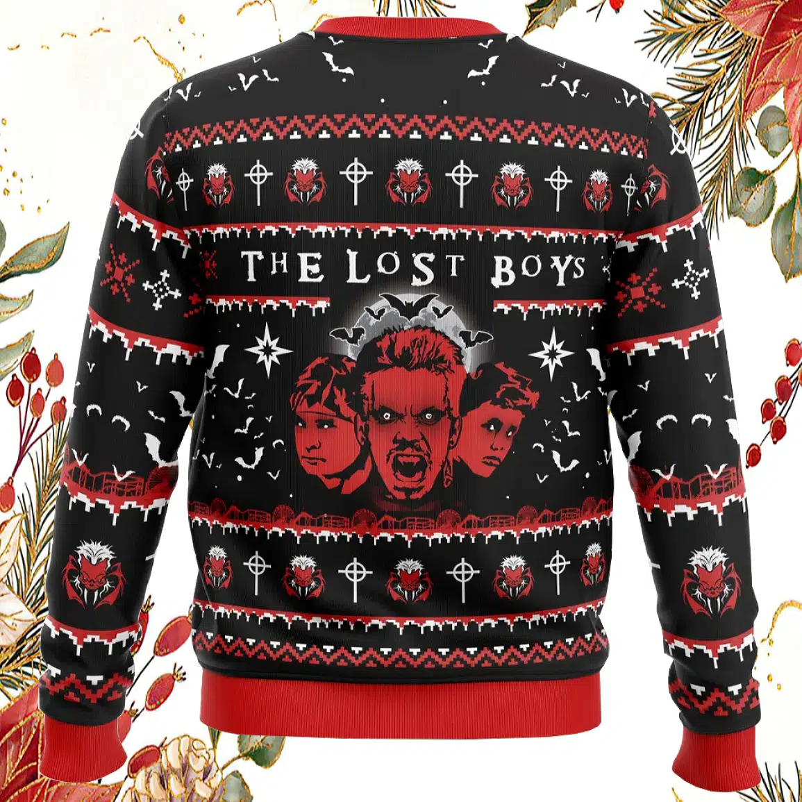 Half Vampire The Lost Boys Ugly Christmas Sweater Half Vampire The Lost Boys Ugly Christmas Sweater