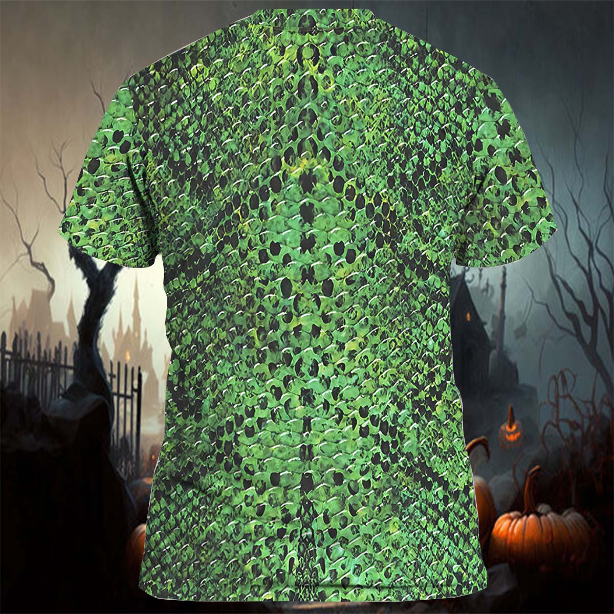 Halloween Green Snake Snakeskin Costume Shirt Halloween Green Snake Snakeskin Costume Shirt