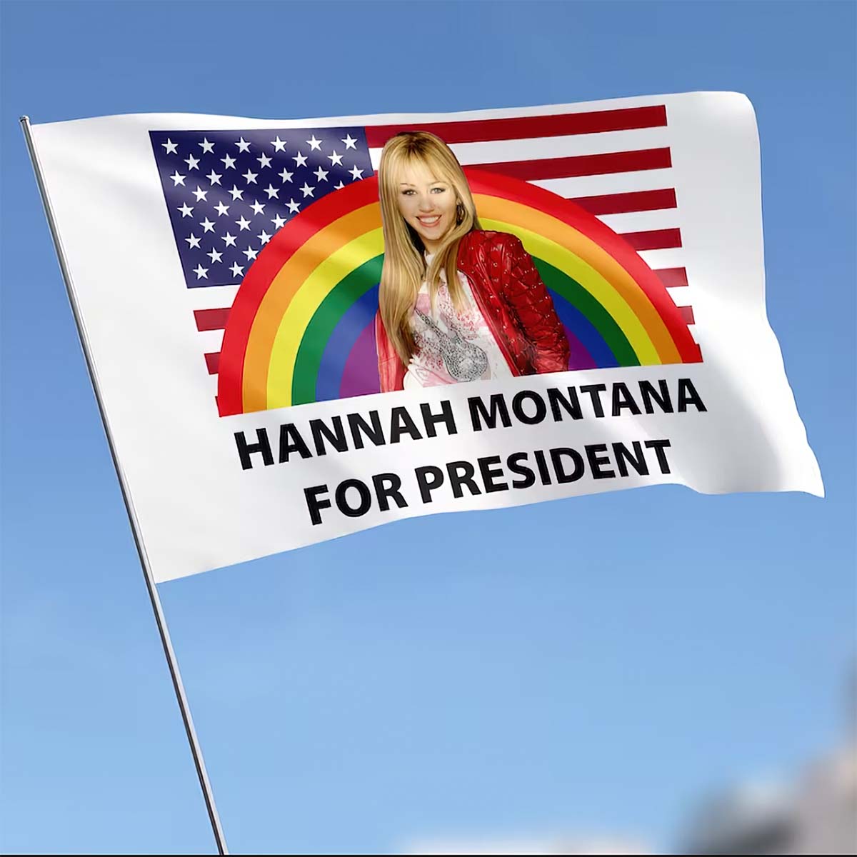 Hannah Montana For President Flag Hannah Montana For President Flag