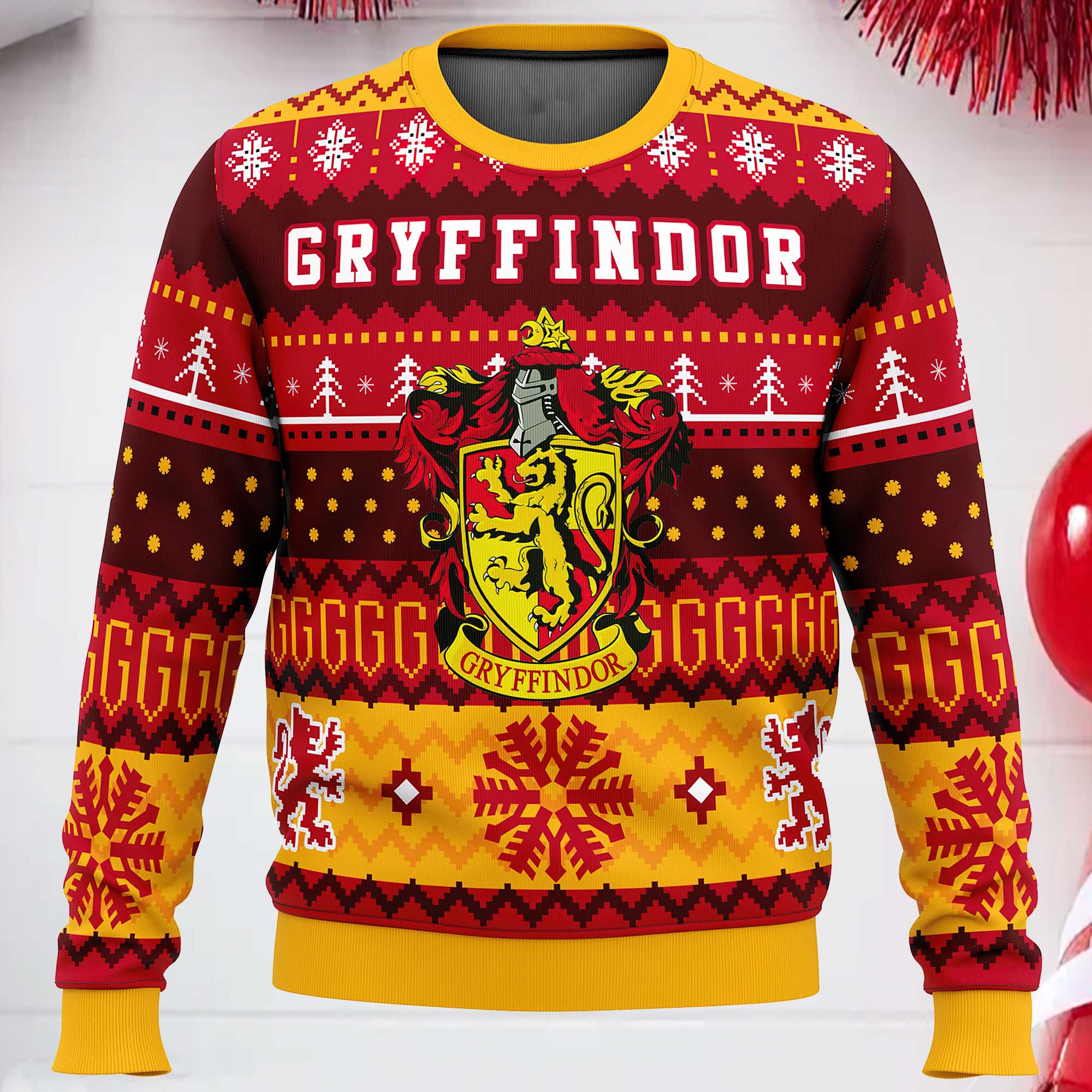 Harry Potter Gryffindor House Ugly Christmas Sweater
