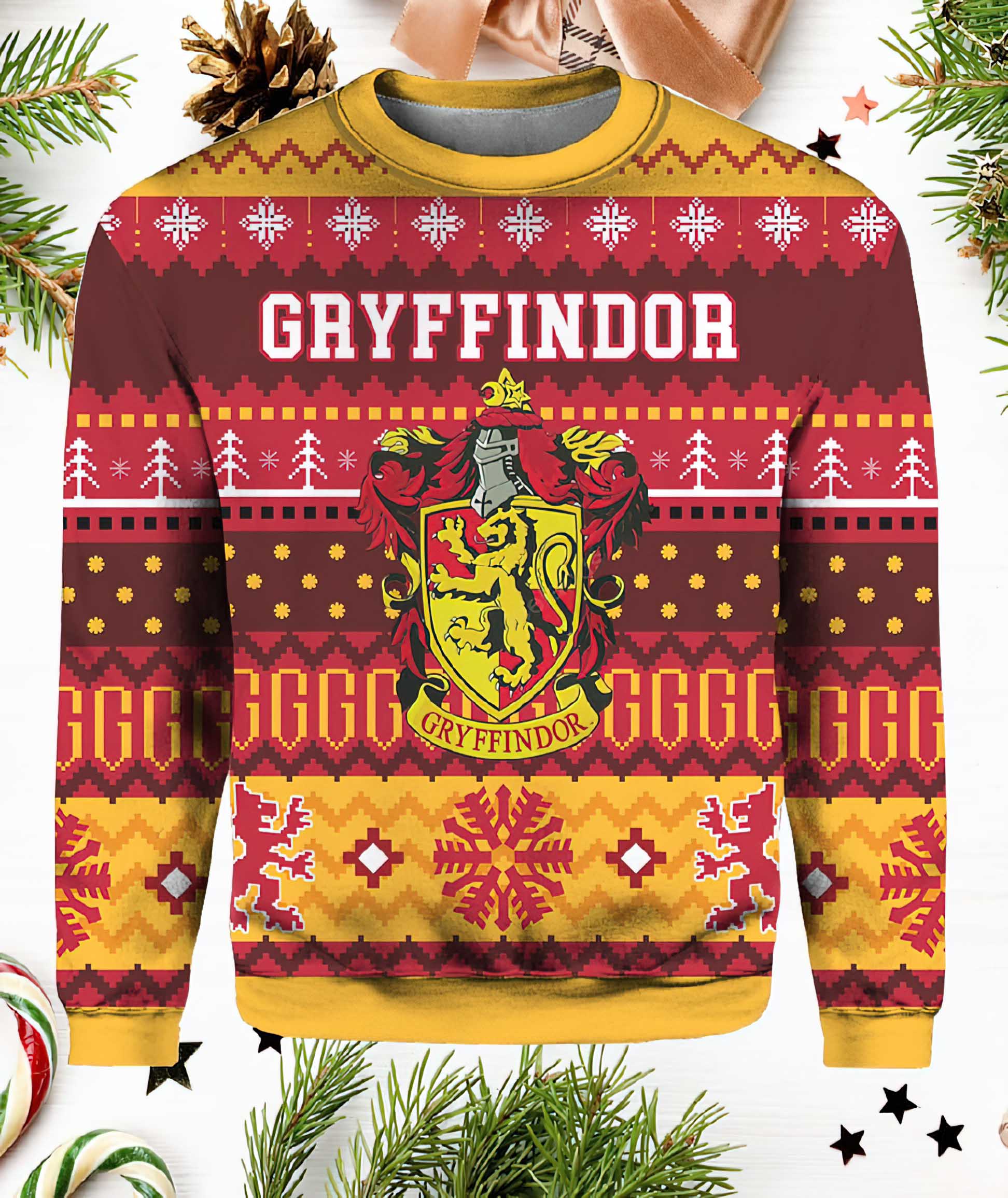 Harry Potter Gryffindor House Ugly Christmas Sweater