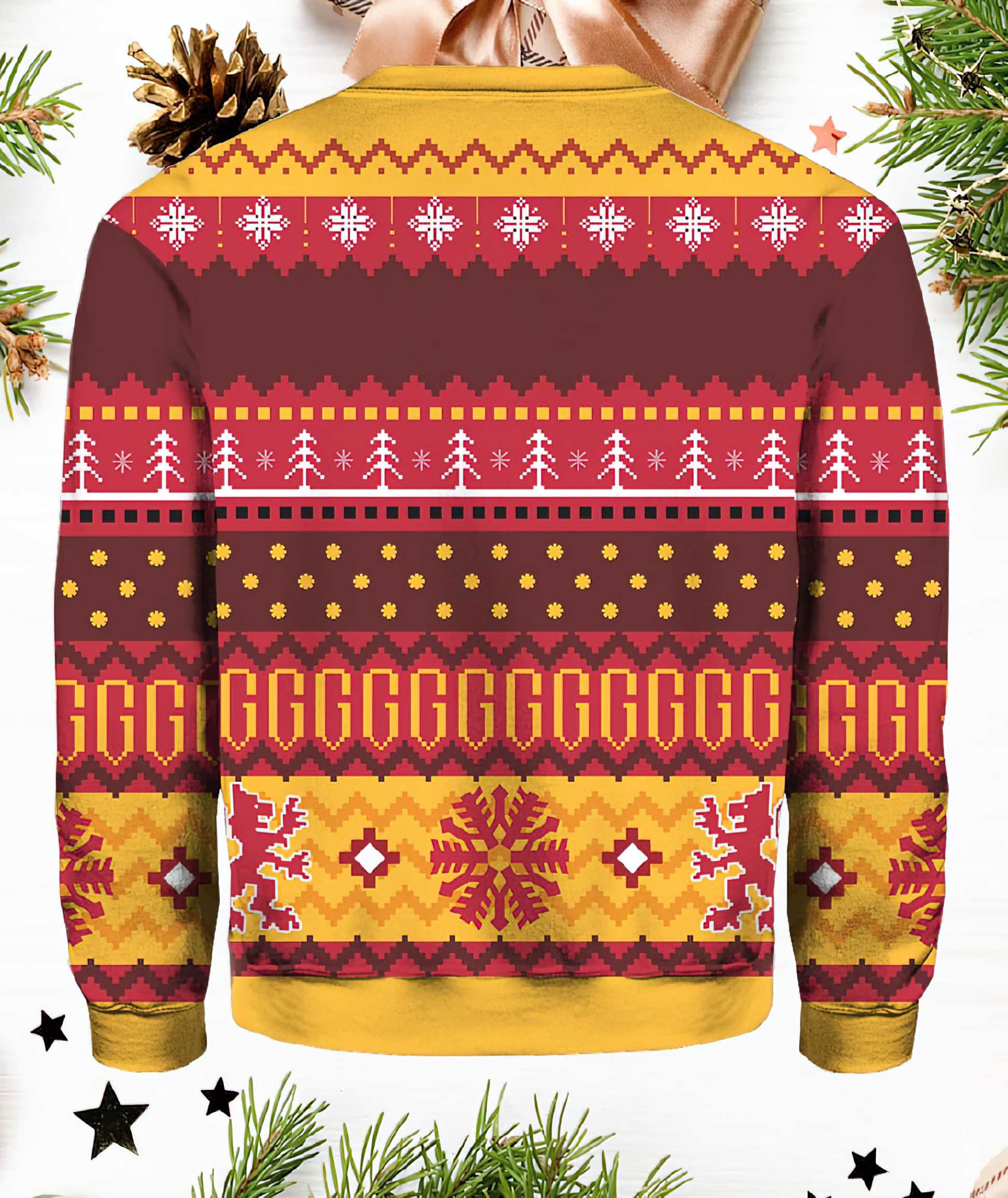 Harry Potter Gryffindor House Ugly Christmas Sweater Harry Potter Gryffindor House Ugly Christmas Sweater
