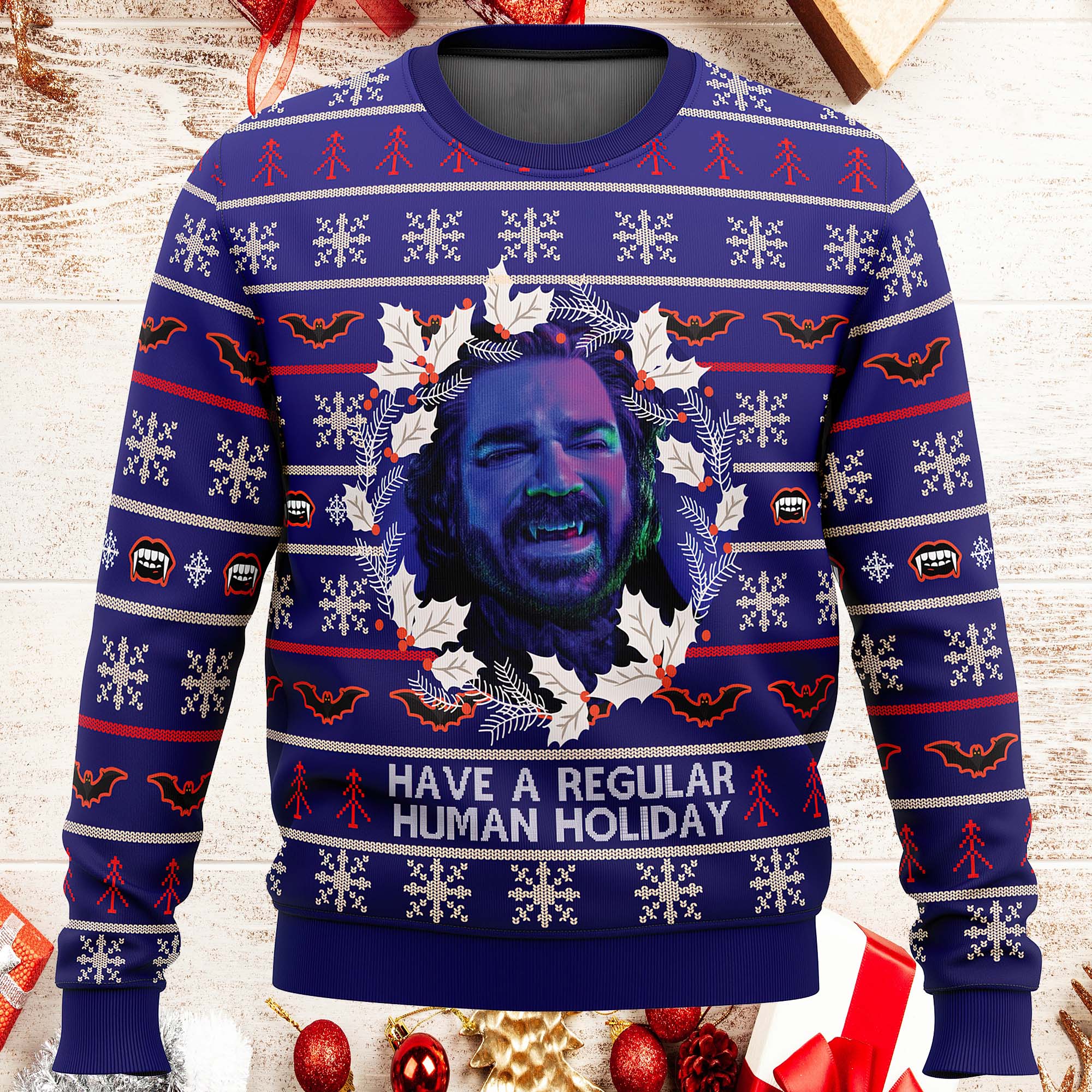 Have A Regular Human Holiday Christmas Sweater Have A Regular Human Holiday Christmas Sweater