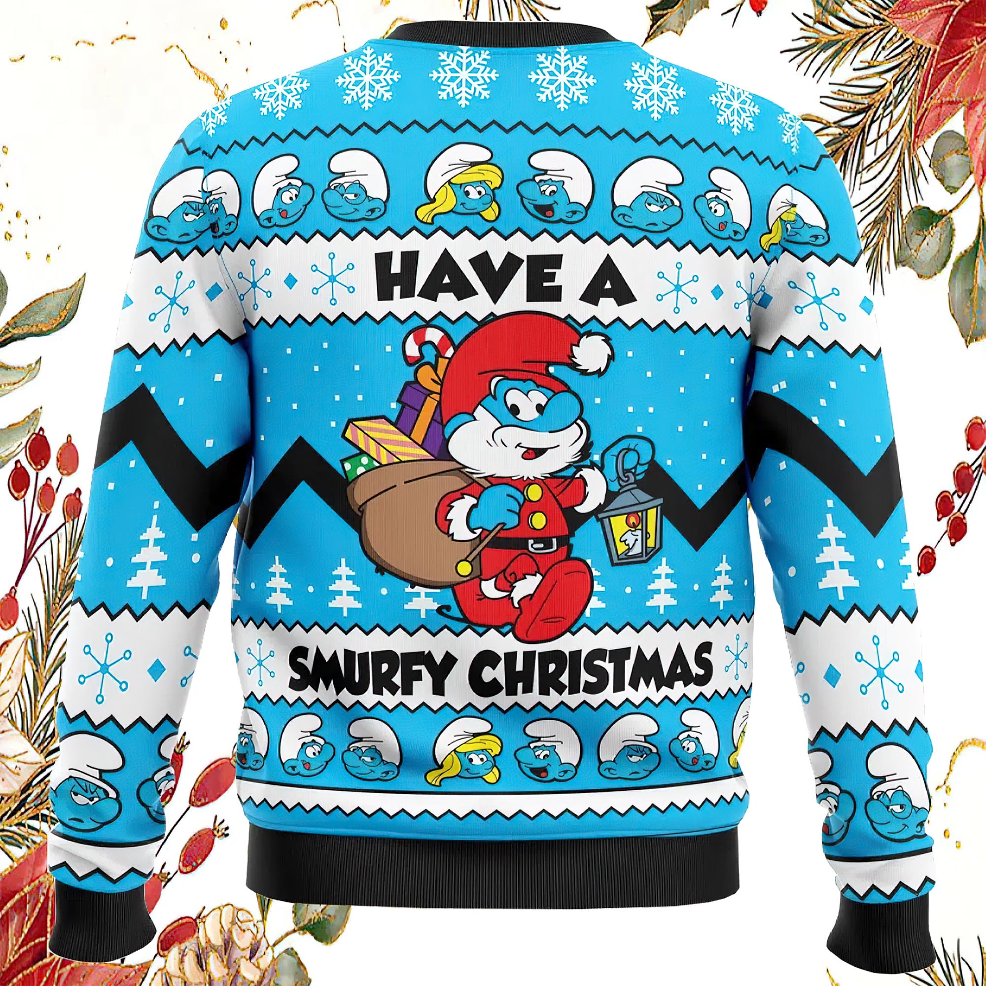 Have A Smurfs Christmas Smurfs Ugly Christmas Sweater Have A Smurfs Christmas Smurfs Ugly Christmas Sweater