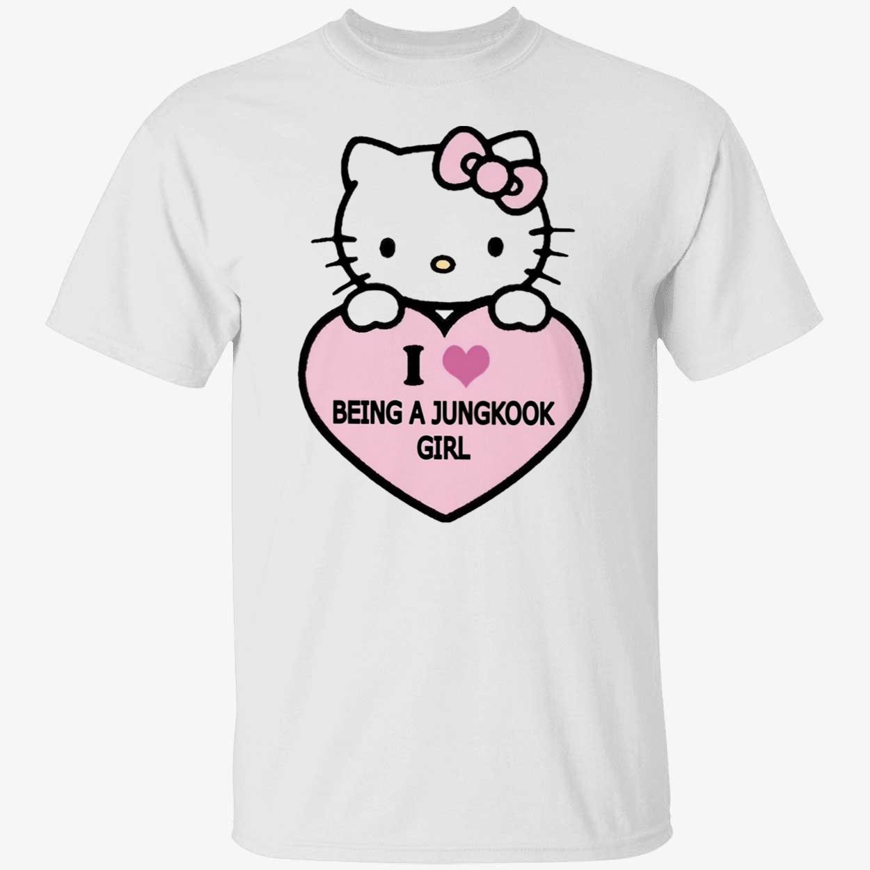 Hello Kitty I Love Being A Jungkook Girl Shirt Hello Kitty I Love Being A Jungkook Girl Shirt