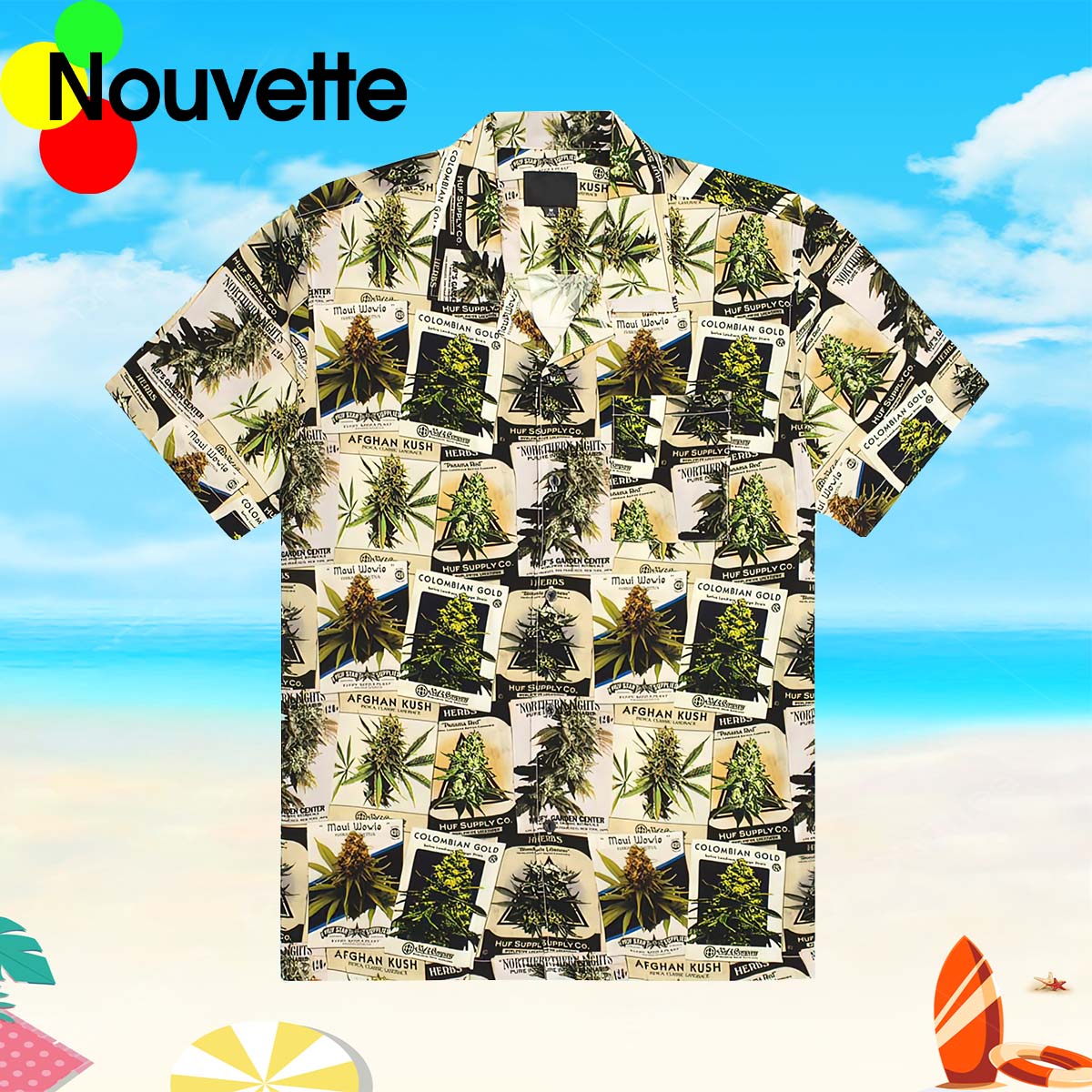 Herb Afghan Kush Comlombian Gold Maui Wowie Hawaiian Shirt
