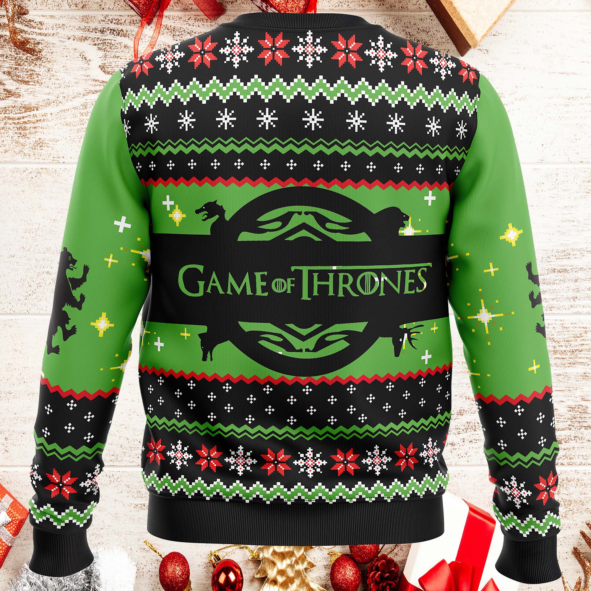 Here Westand House Mormont Ugly Christmas Sweater Here Westand House Mormont Ugly Christmas Sweater