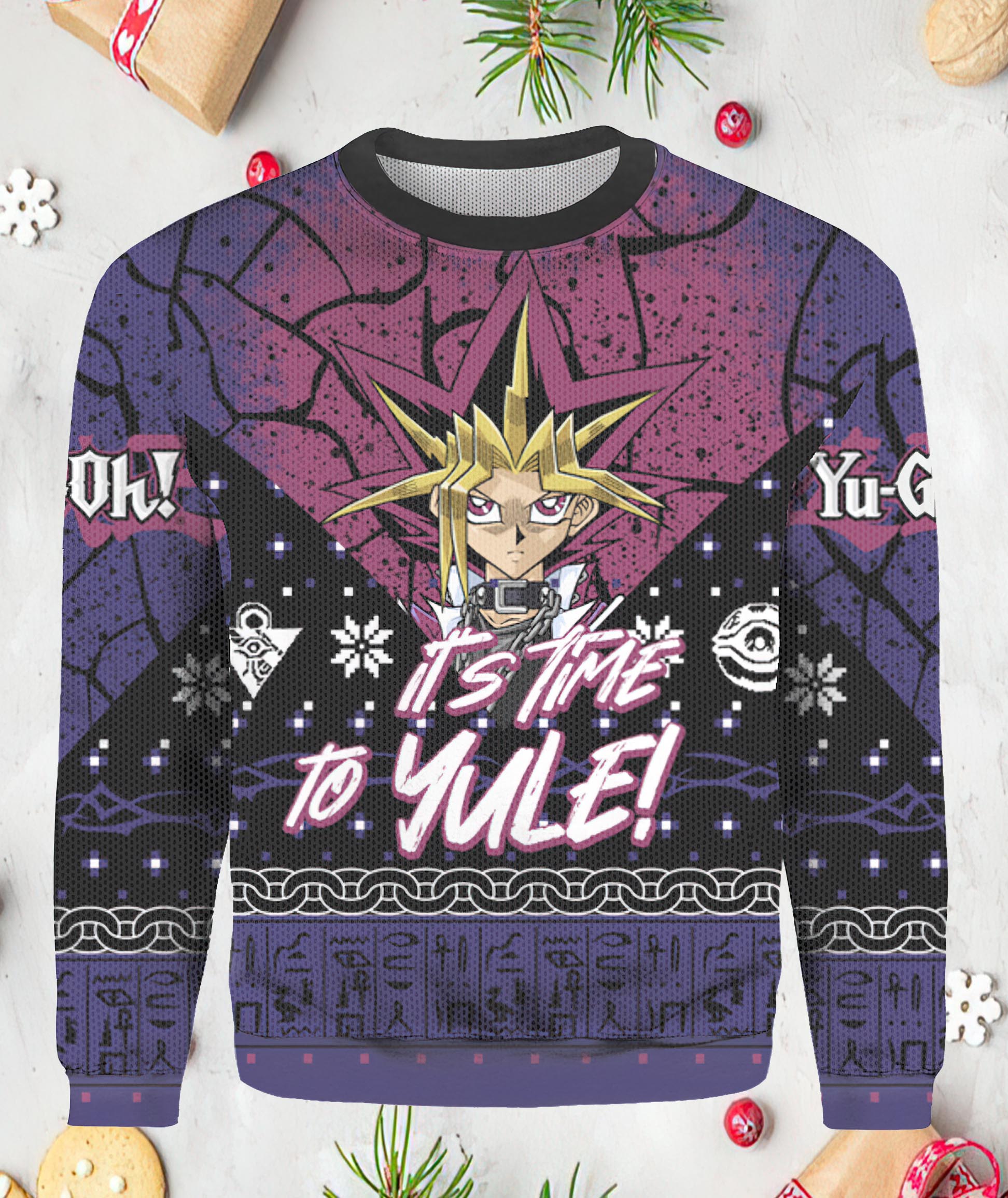 Yugioh It’S Time To Yule Deck The Halls Ugly Christmas Sweater Yugioh It’S Time To Yule Deck The Halls Ugly Christmas Sweater