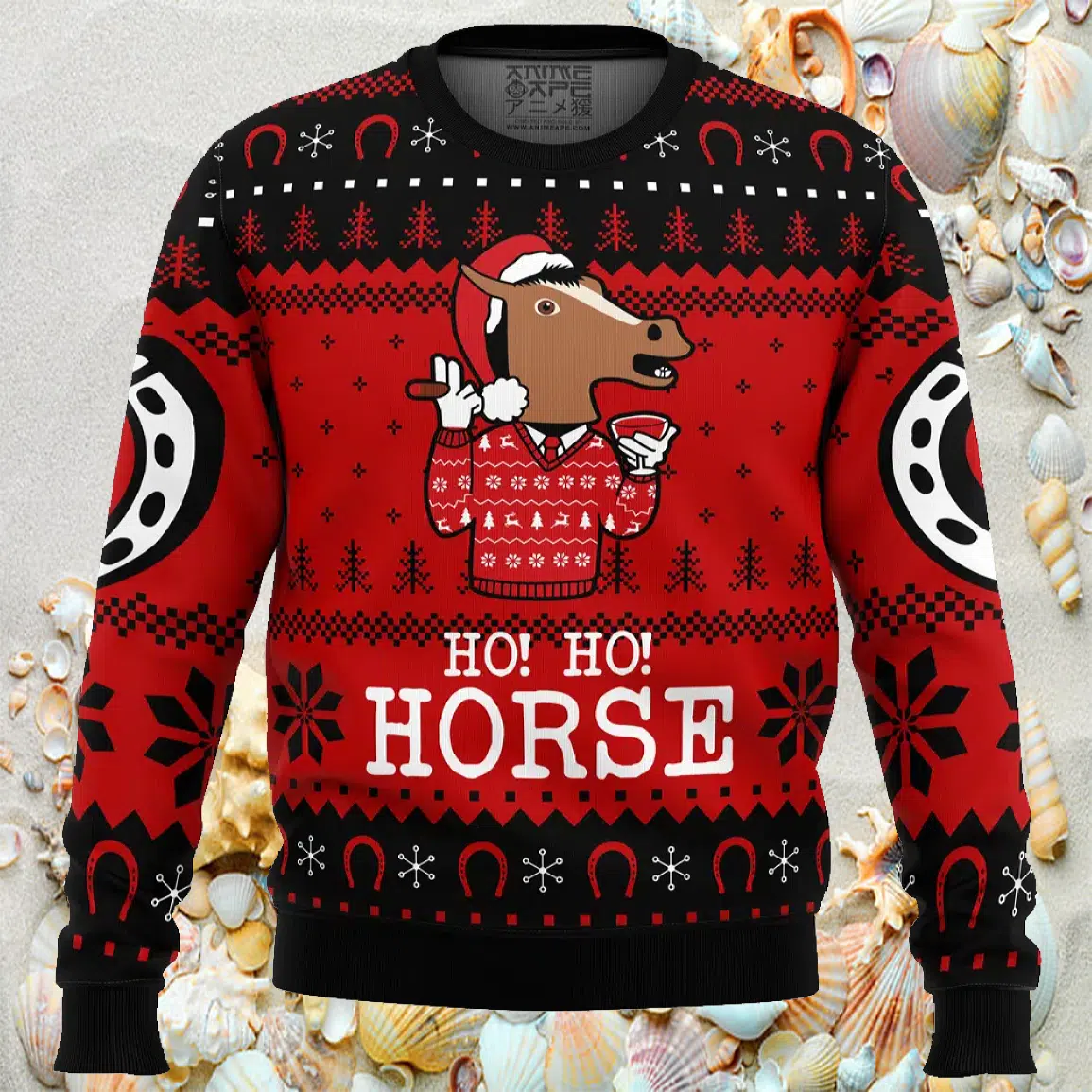 Ho Ho Horse Bojack Horseman Ugly Christmas Sweater Ho Ho Horse Bojack Horseman Ugly Christmas Sweater