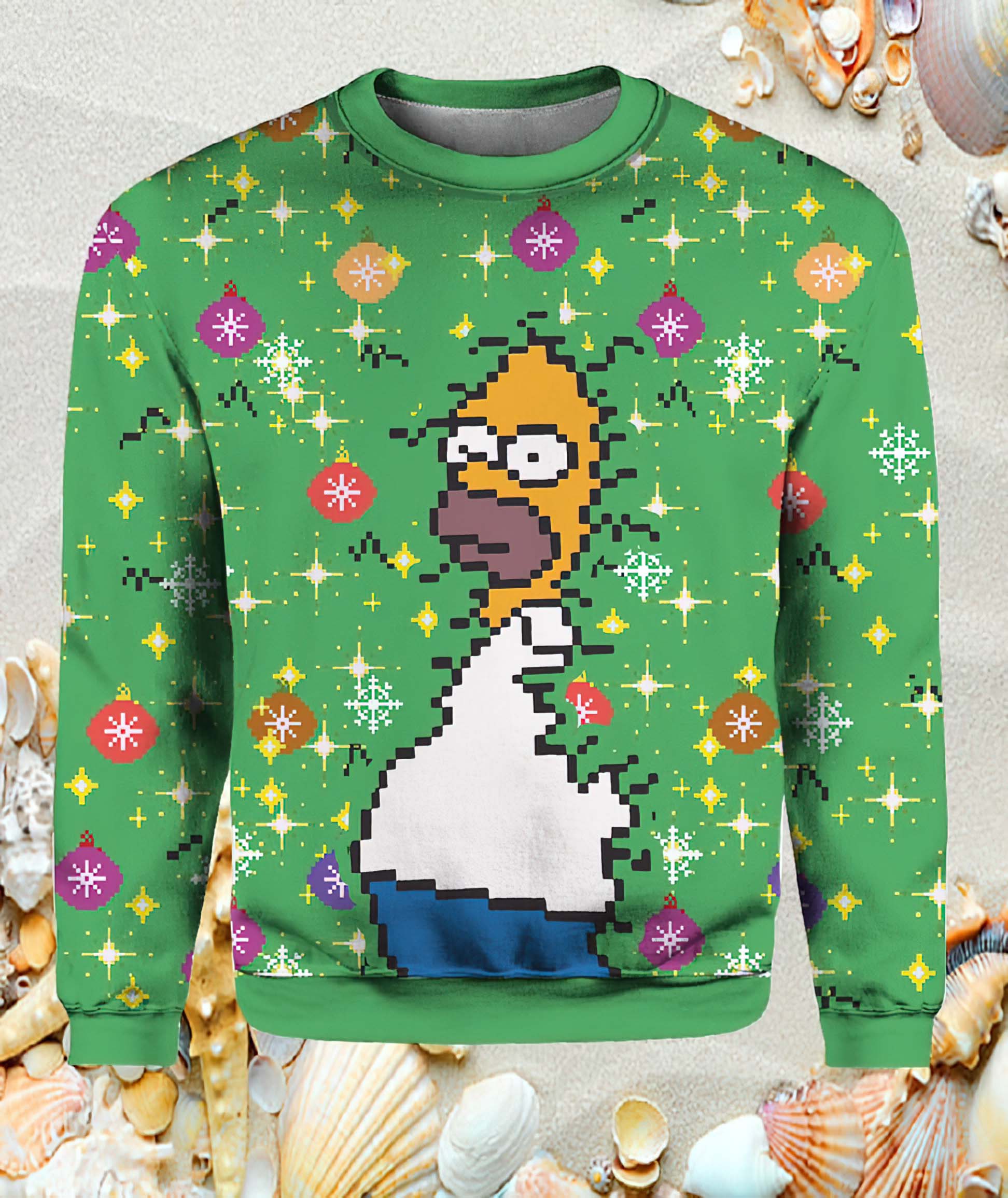 Homer Simpson Backs Into The Bushes Christmas Sweater