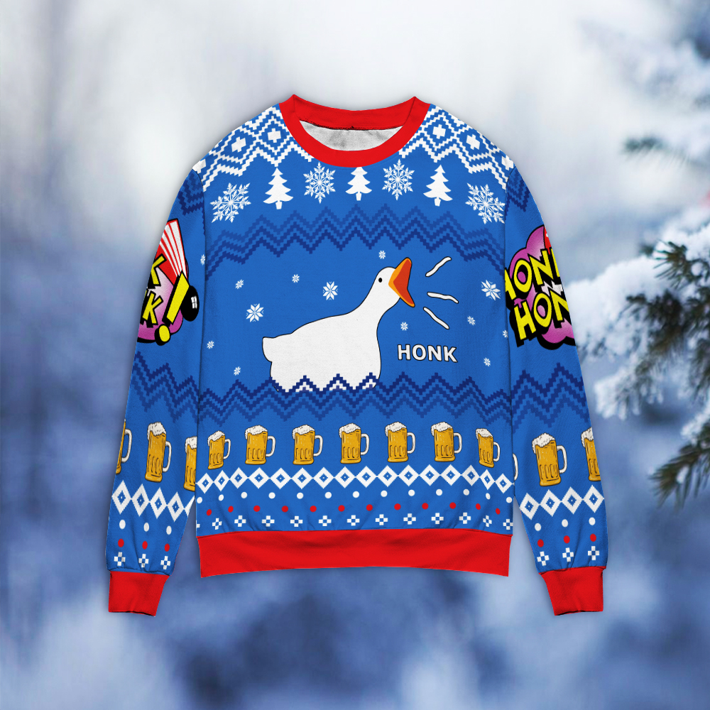 Honk 3D Christmas Sweater Honk 3D Christmas Sweater