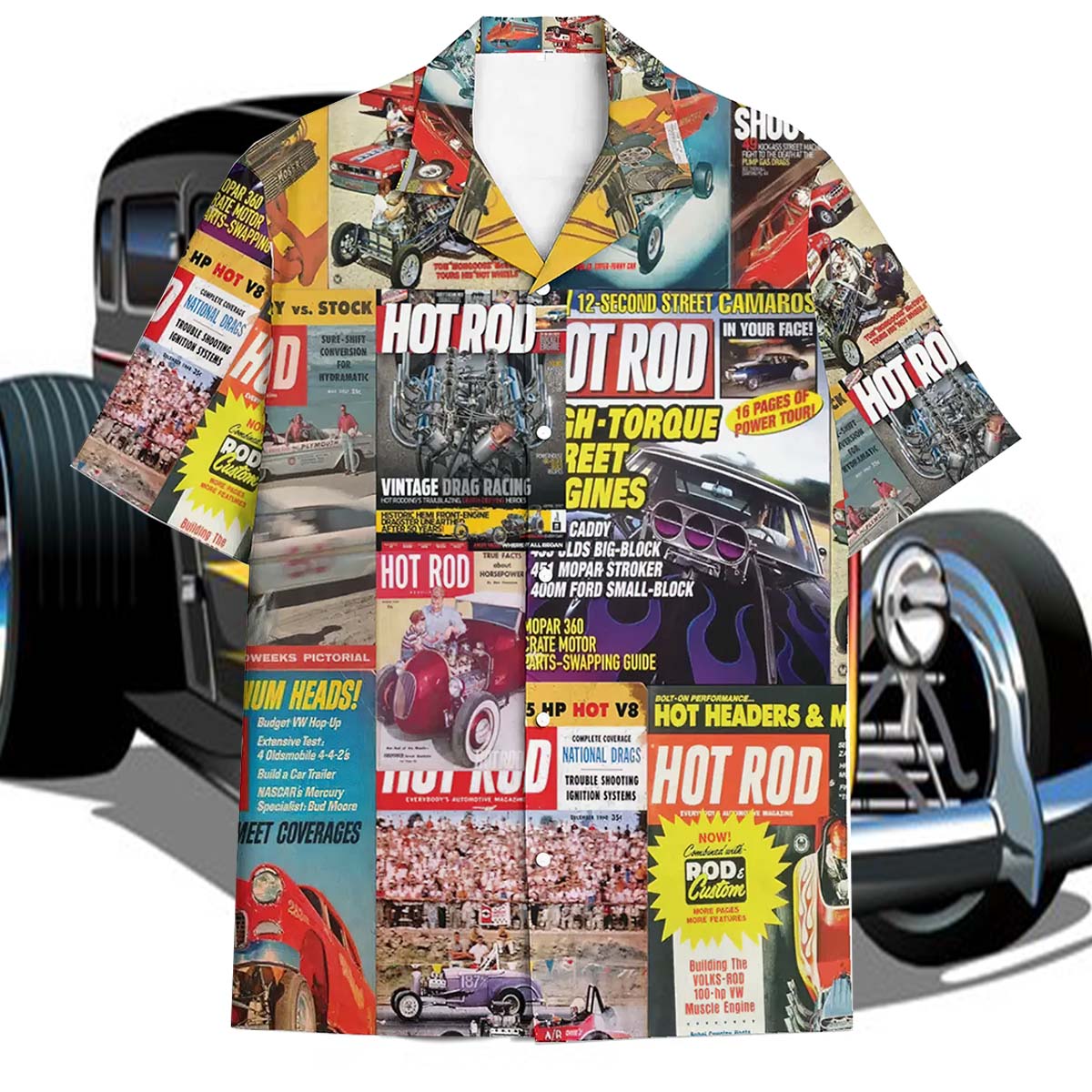 Hot Rod Magazine Aloha Hawaiian Shirt