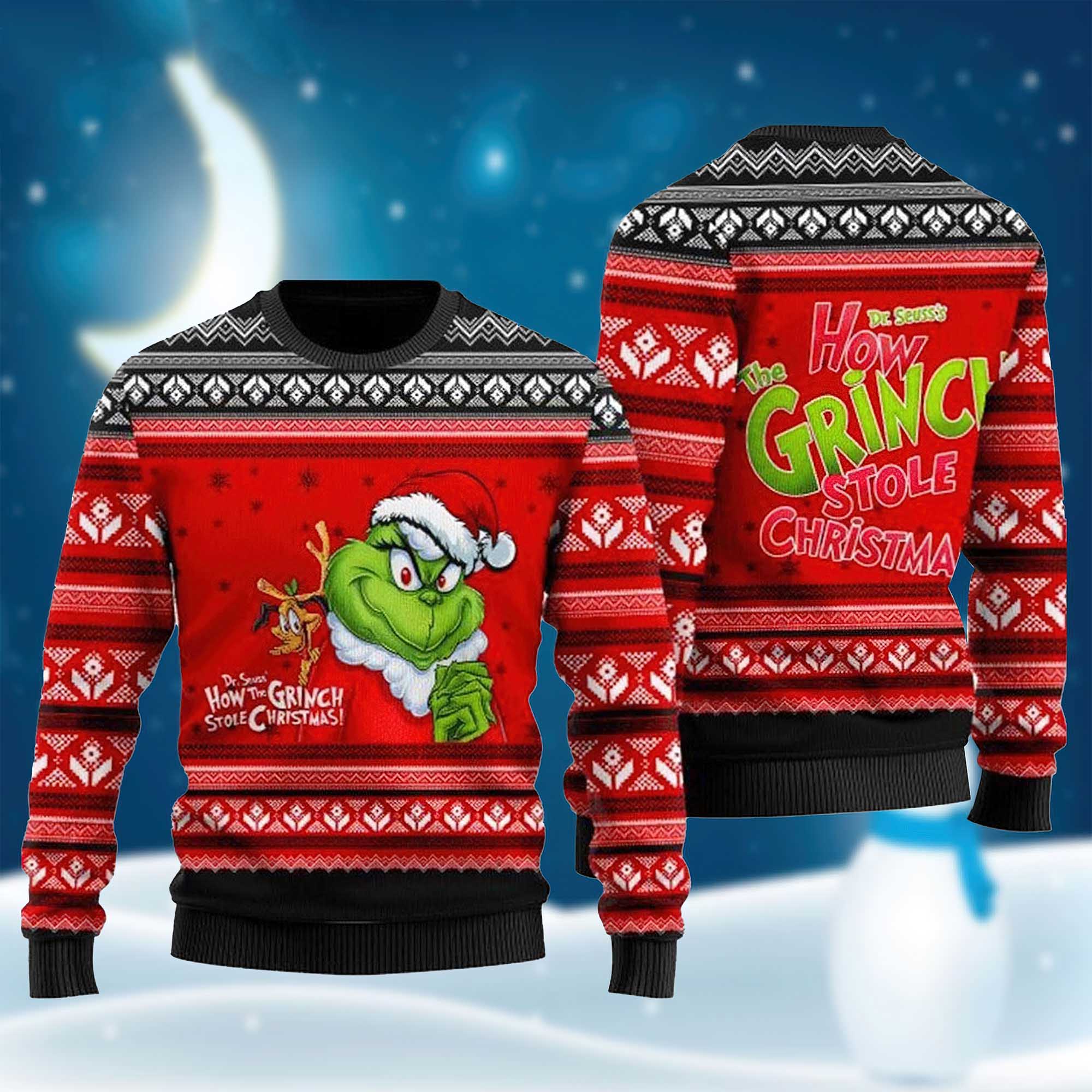 How The Grnch Stole Christmas Ugly Xmas Sweater