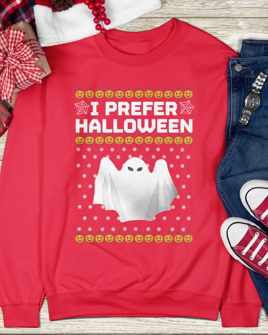 I Prefer Halloween Christmas Sweater I Prefer Halloween Christmas Sweater
