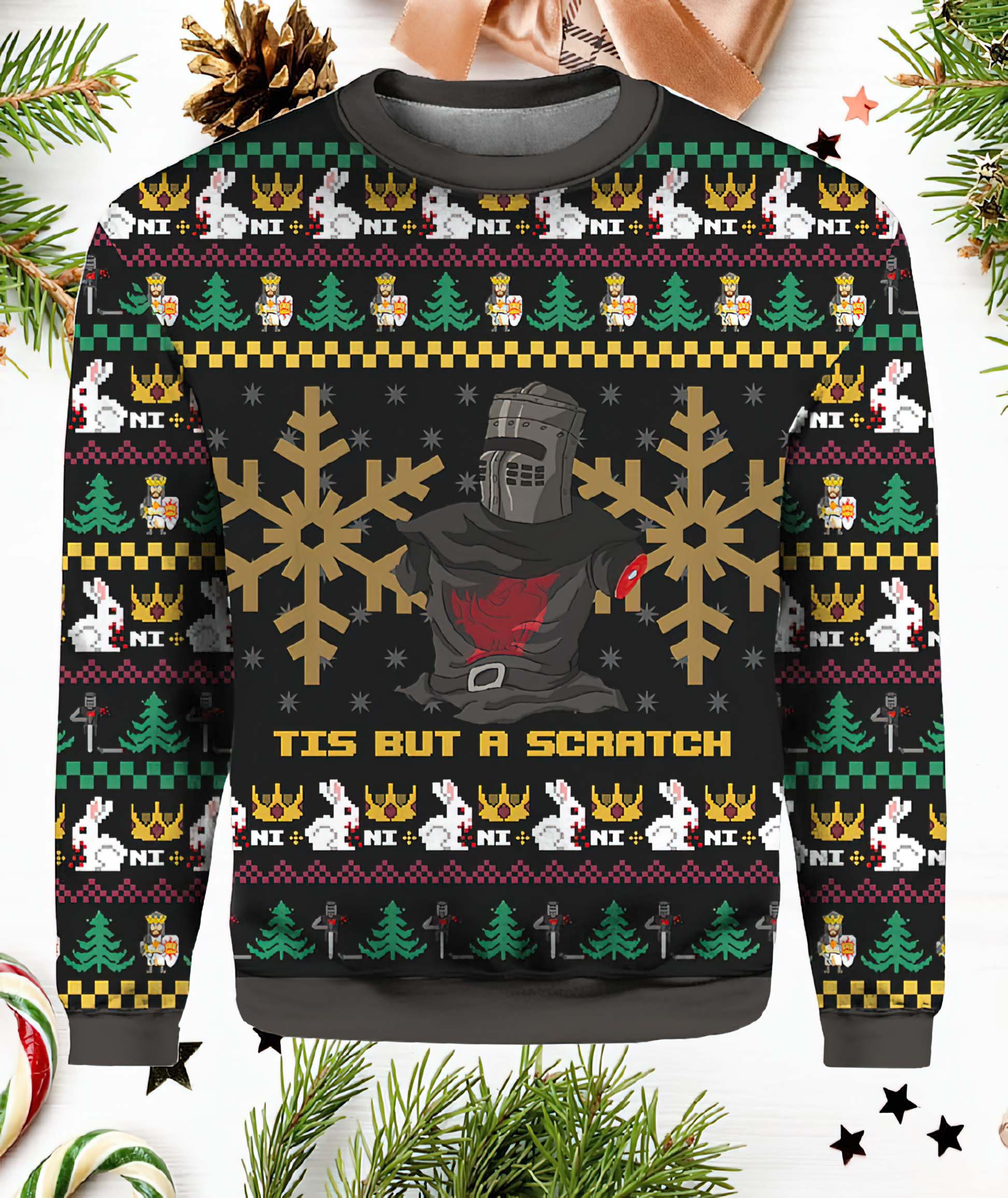 I’Ll Bite Ya Legs Off Monty Python Ugly Christmas Sweater I’Ll Bite Ya Legs Off Monty Python Ugly Christmas Sweater