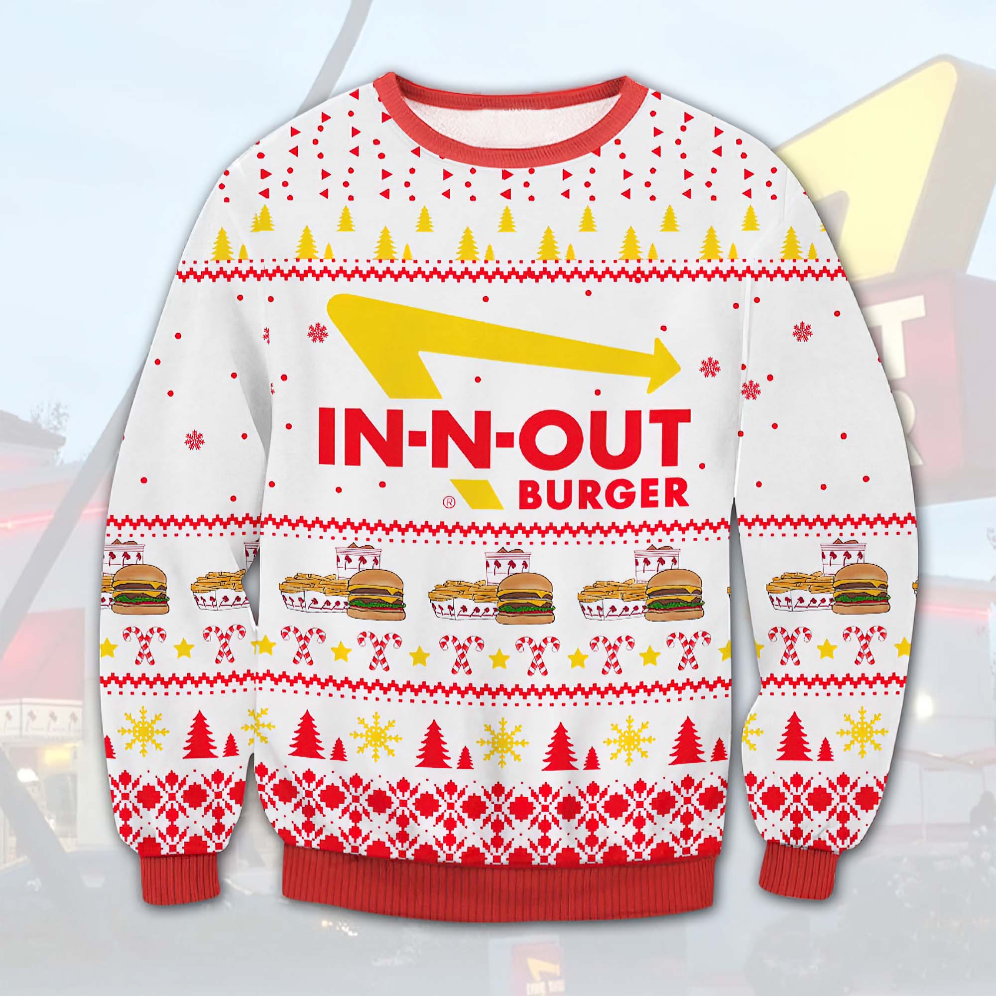 In N Out Burger Christmas Sweater In N Out Burger Christmas Sweater