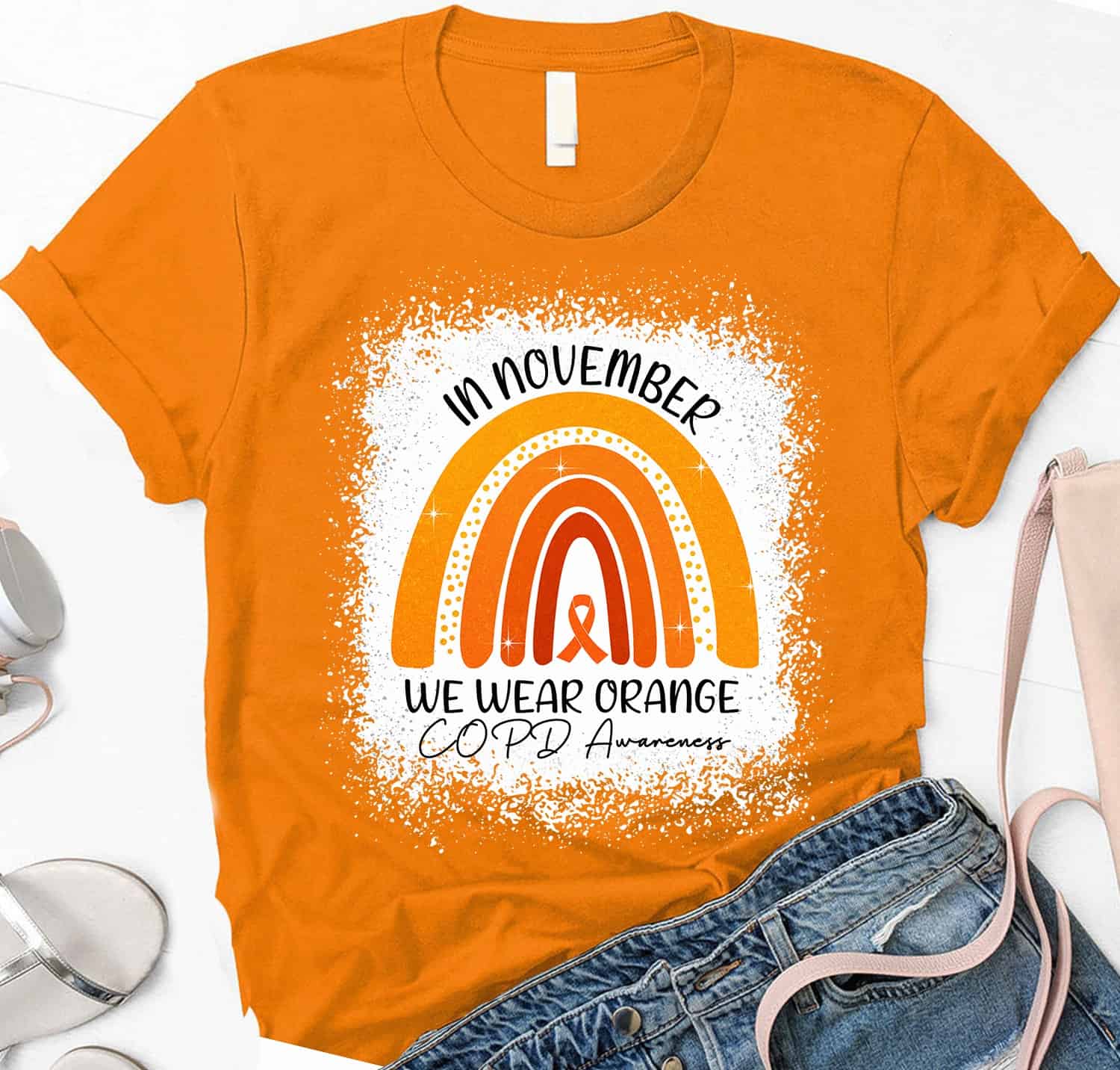 In November We Wear Orange Copd Awareness Shirt In November We Wear Orange Copd Awareness Shirt