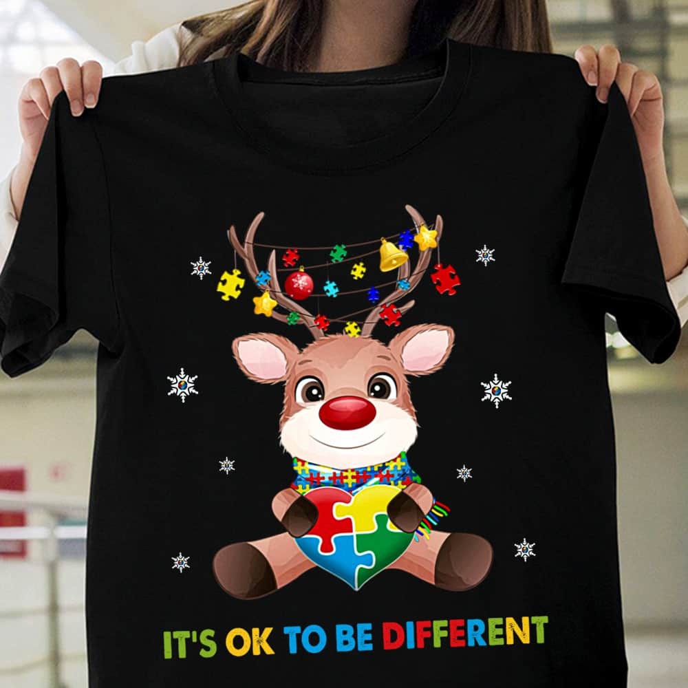 Reindeer It’S Ok To Be Different Shirt Reindeer It’S Ok To Be Different Shirt