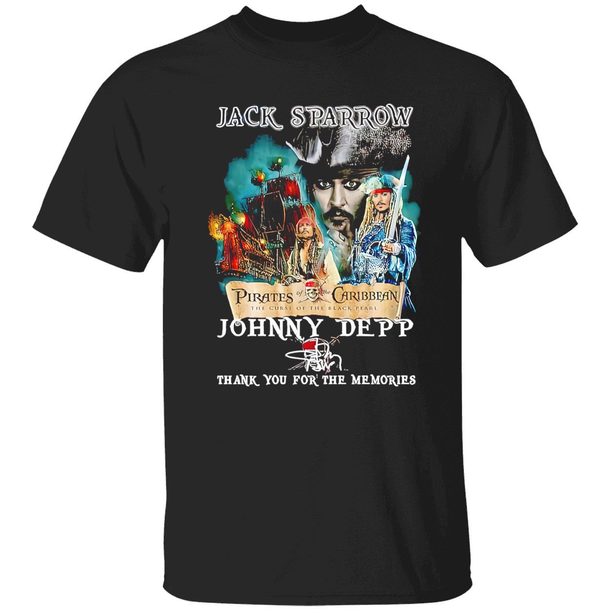 Jack Sparrow Johnny Depp Thank You For The Memories Shirt