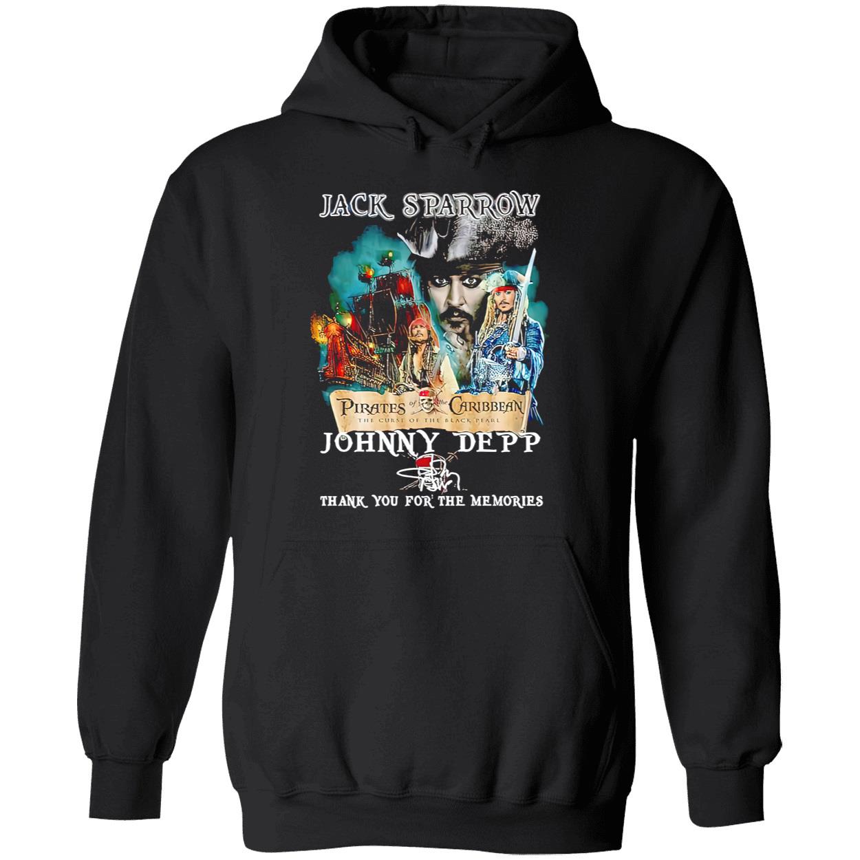 Jack Sparrow Johnny Depp Thank You For The Memories Shirt Jack Sparrow Johnny Depp Thank You For The Memories Shirt