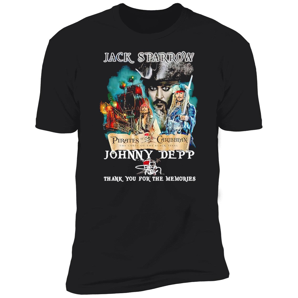 Jack Sparrow Johnny Depp Thank You For The Memories Shirt Jack Sparrow Johnny Depp Thank You For The Memories Shirt