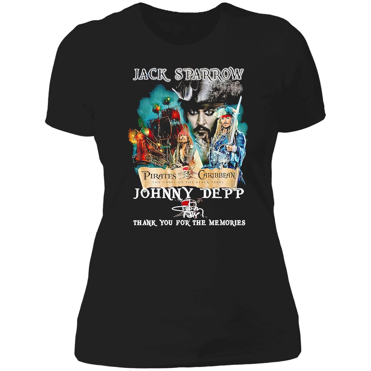 Jack Sparrow Johnny Depp Thank You For The Memories Shirt Jack Sparrow Johnny Depp Thank You For The Memories Shirt