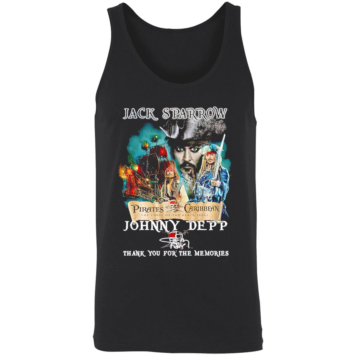 Jack Sparrow Johnny Depp Thank You For The Memories Shirt Jack Sparrow Johnny Depp Thank You For The Memories Shirt