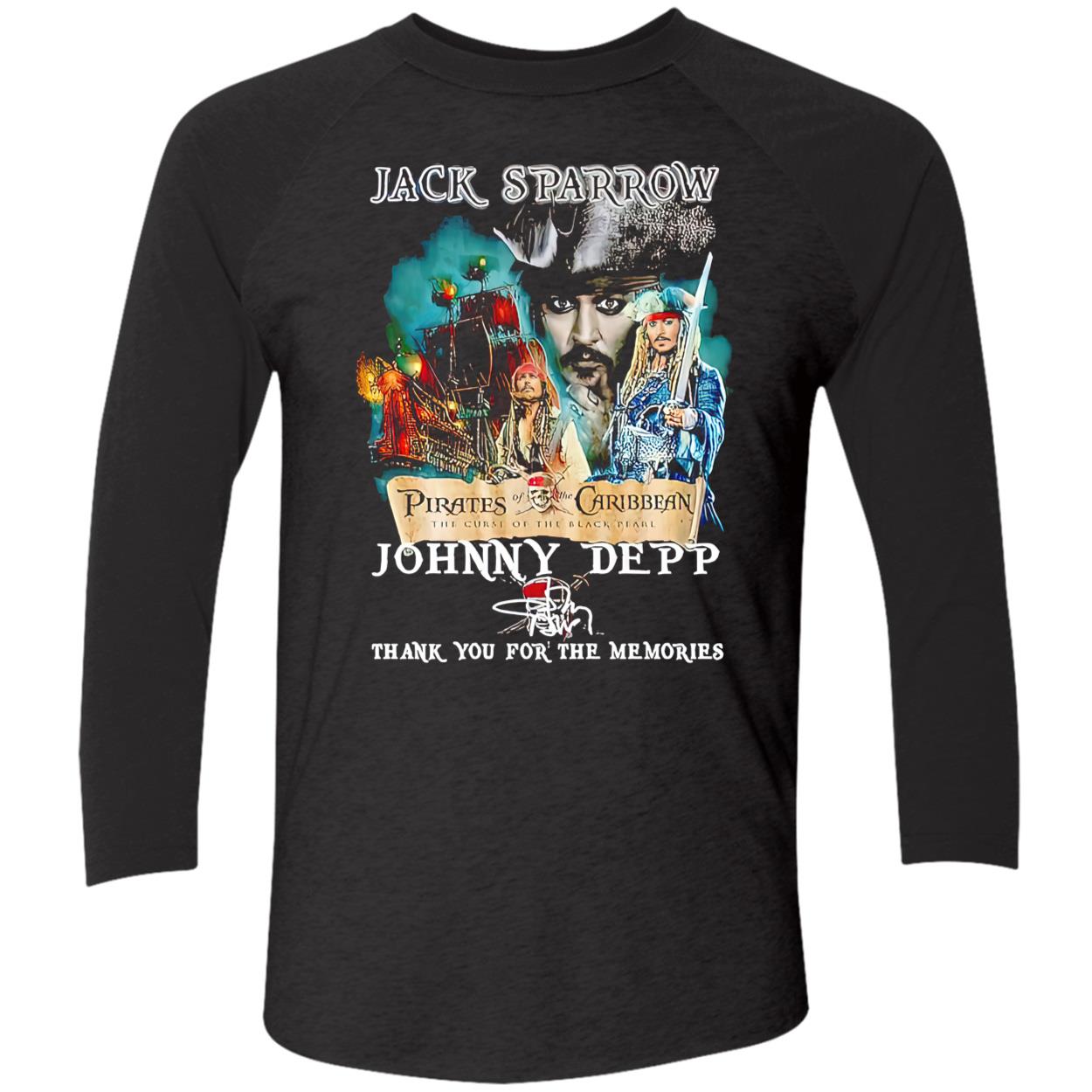 Jack Sparrow Johnny Depp Thank You For The Memories Shirt Jack Sparrow Johnny Depp Thank You For The Memories Shirt