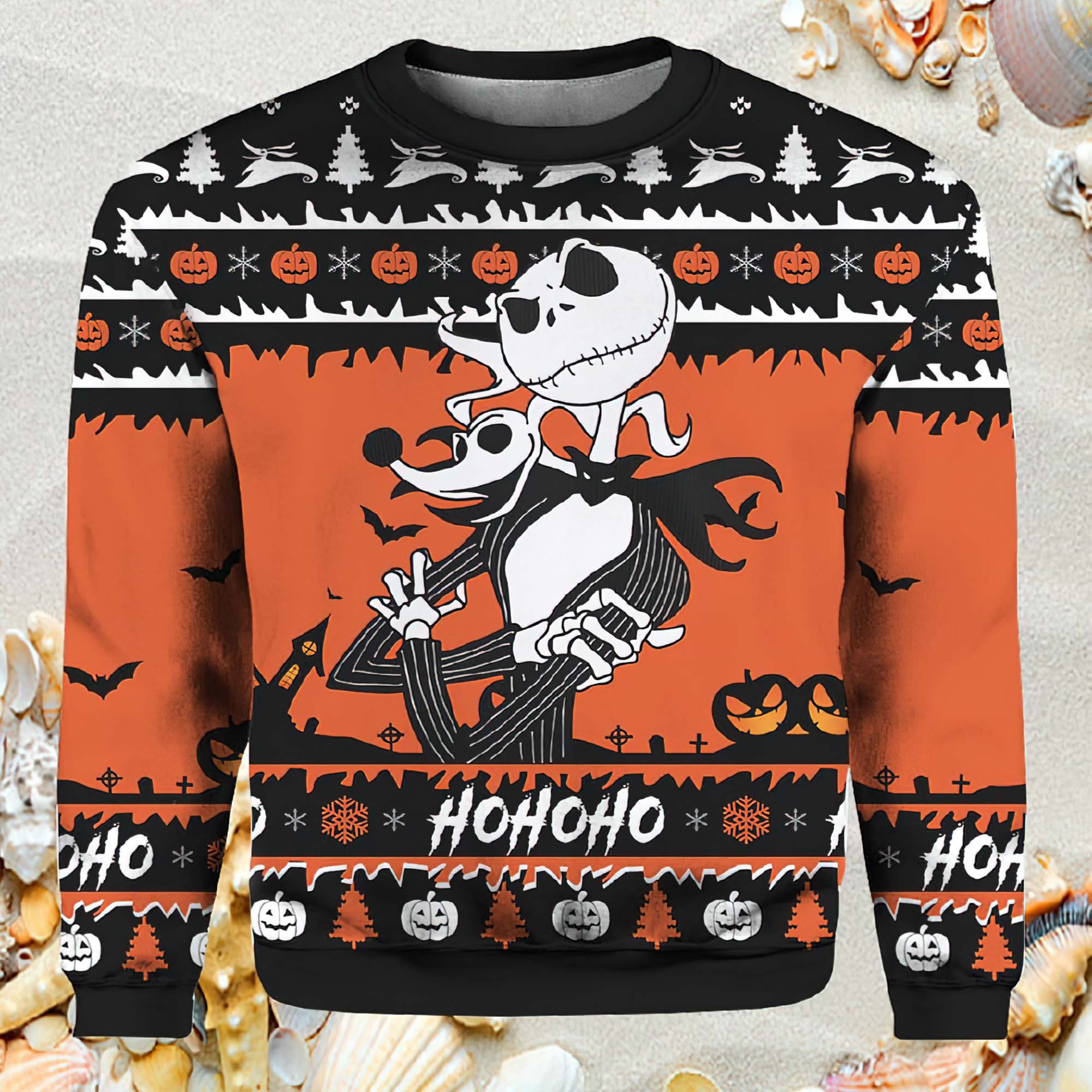Jack And Zero Nightmare Ugly Christmas Sweater