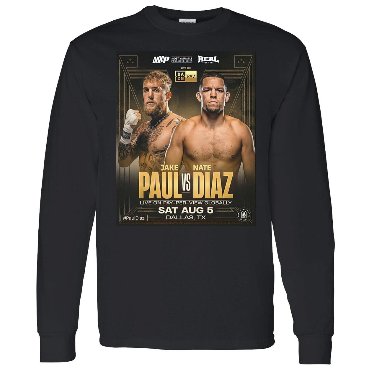 Jake Paul Vs Nate Diaz Shirt Jake Paul Vs Nate Diaz Shirt