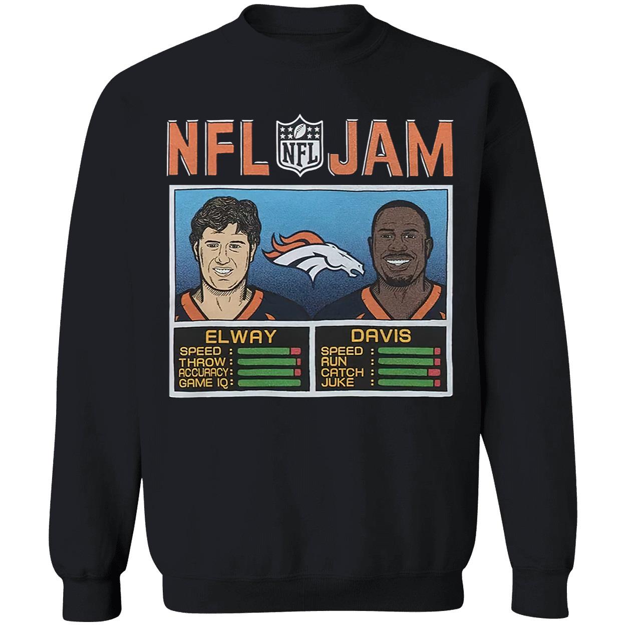 Jam Denver Broncos Elway And Davis Shirt Jam Denver Broncos Elway And Davis Shirt