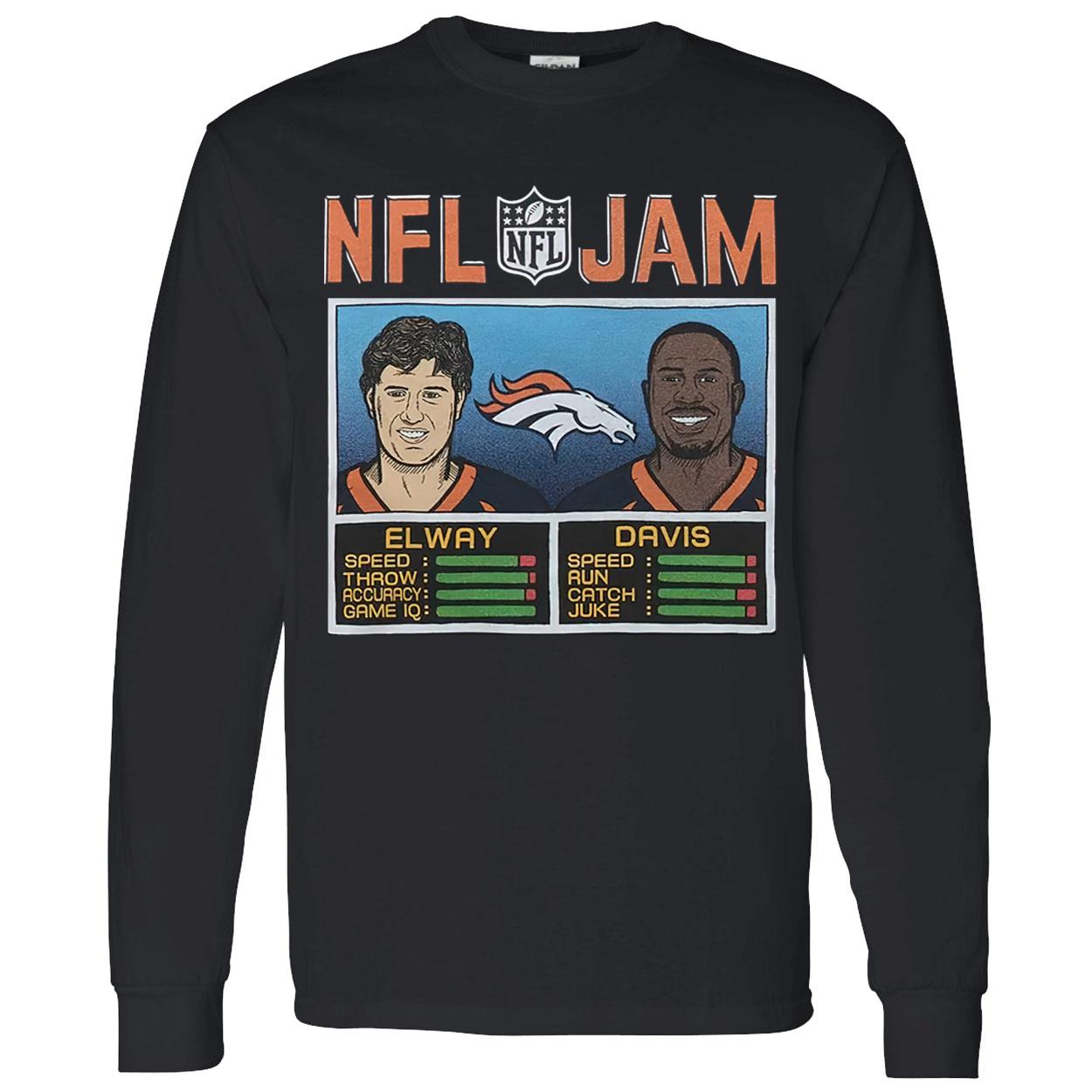 Jam Denver Broncos Elway And Davis Shirt Jam Denver Broncos Elway And Davis Shirt